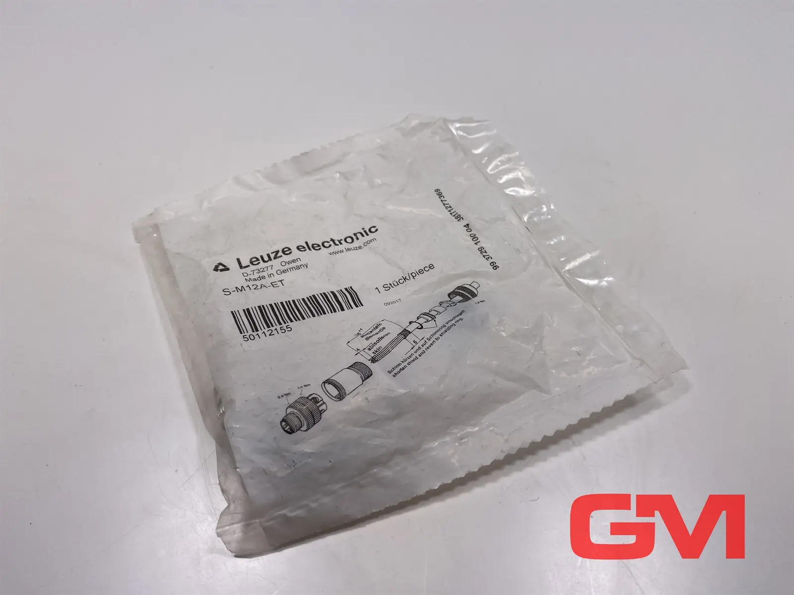 Produktfoto 1 von Leuze Stecker S-M12A-ET male connector 50112155 Ethernet Rundstecker M12 4-polig