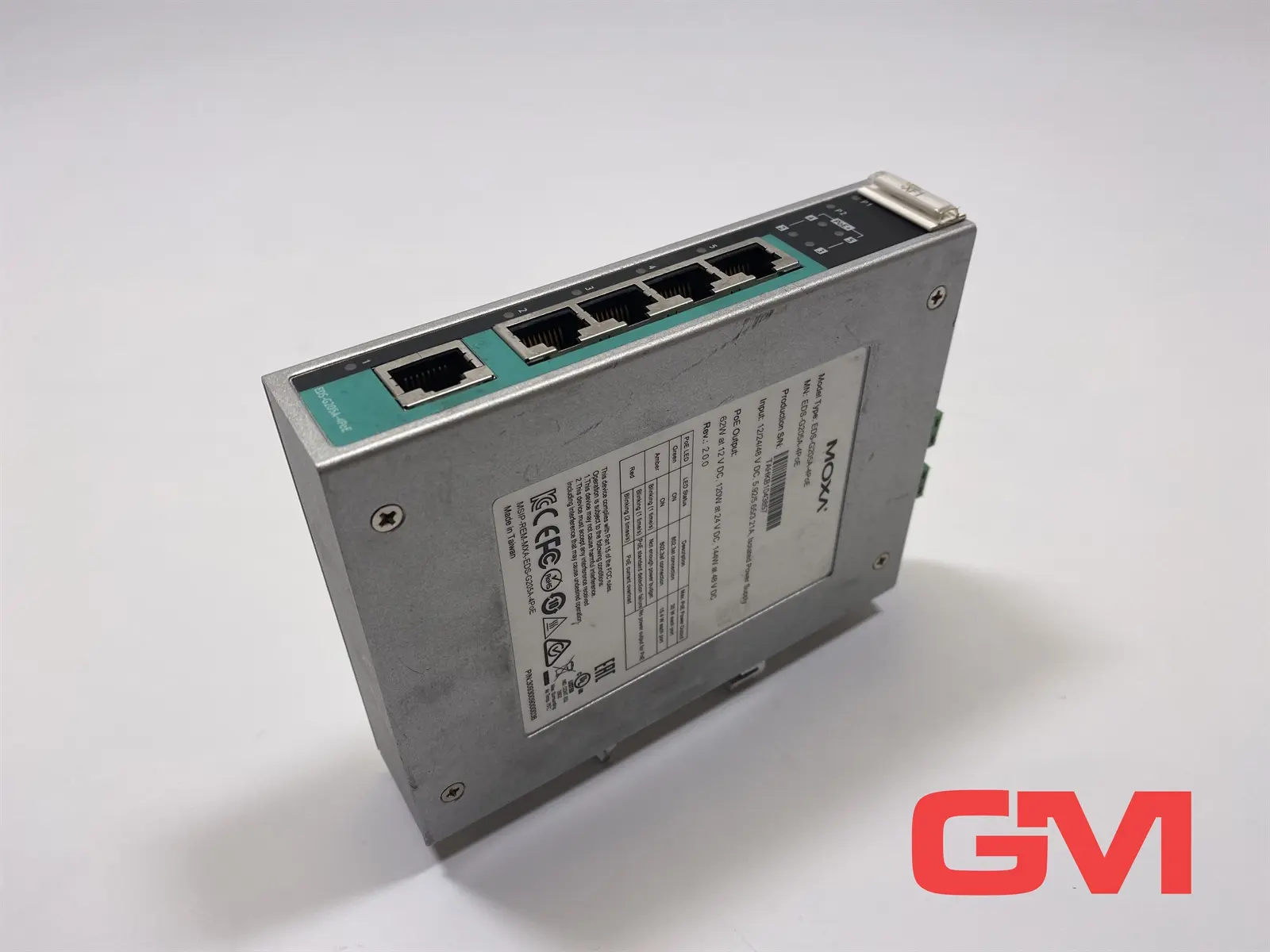 Produktfoto 1 von Moxa Unmanaged Ethernet Switch EDS-G205A-4PoE 5-port full Gigabit Rev. 2.0.0