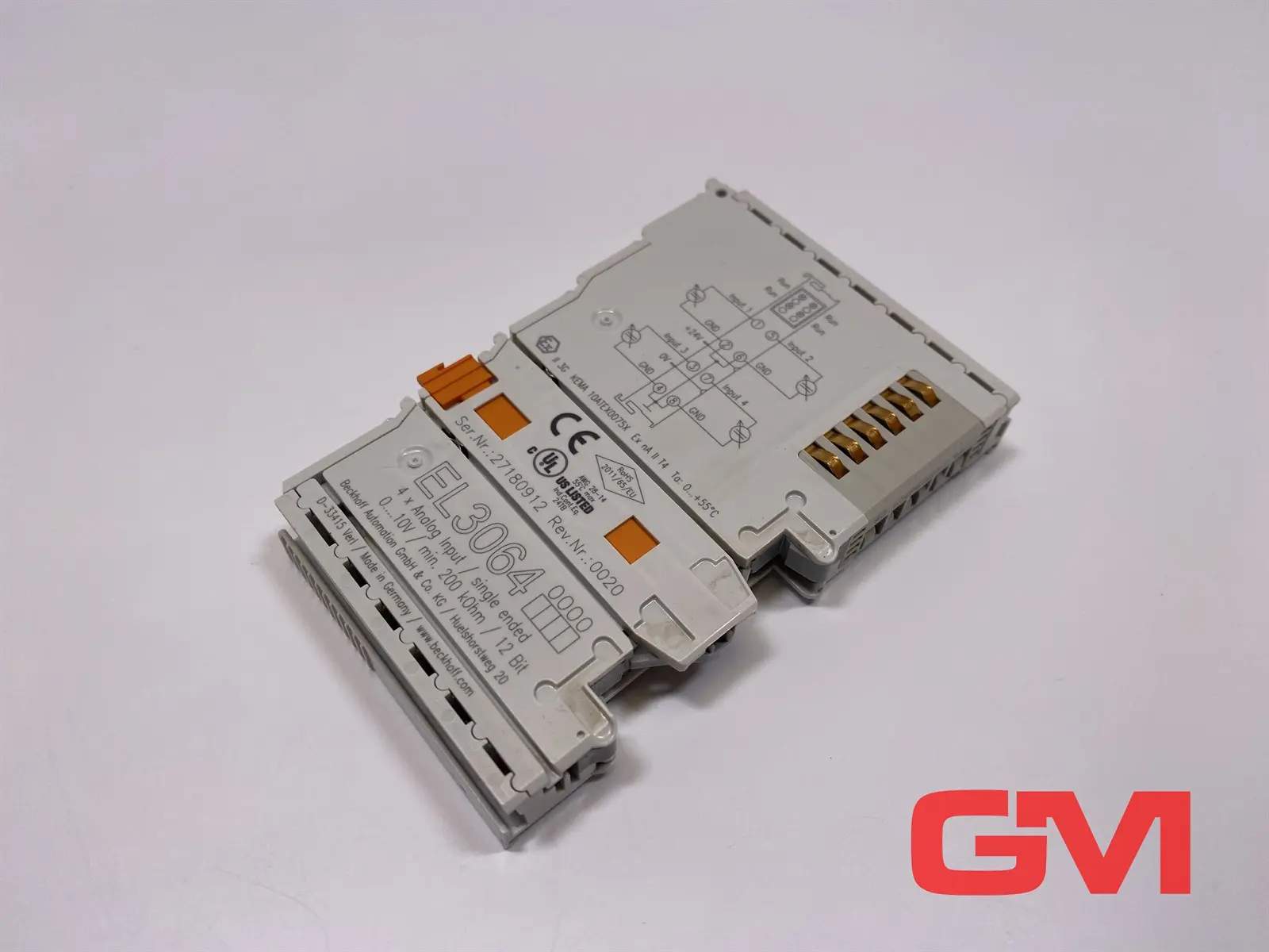 Produktfoto 1 von Beckhoff EtherCAT-Klemme 4-Kanal-Analog-Eingang EL3064 terminal 4x analog input