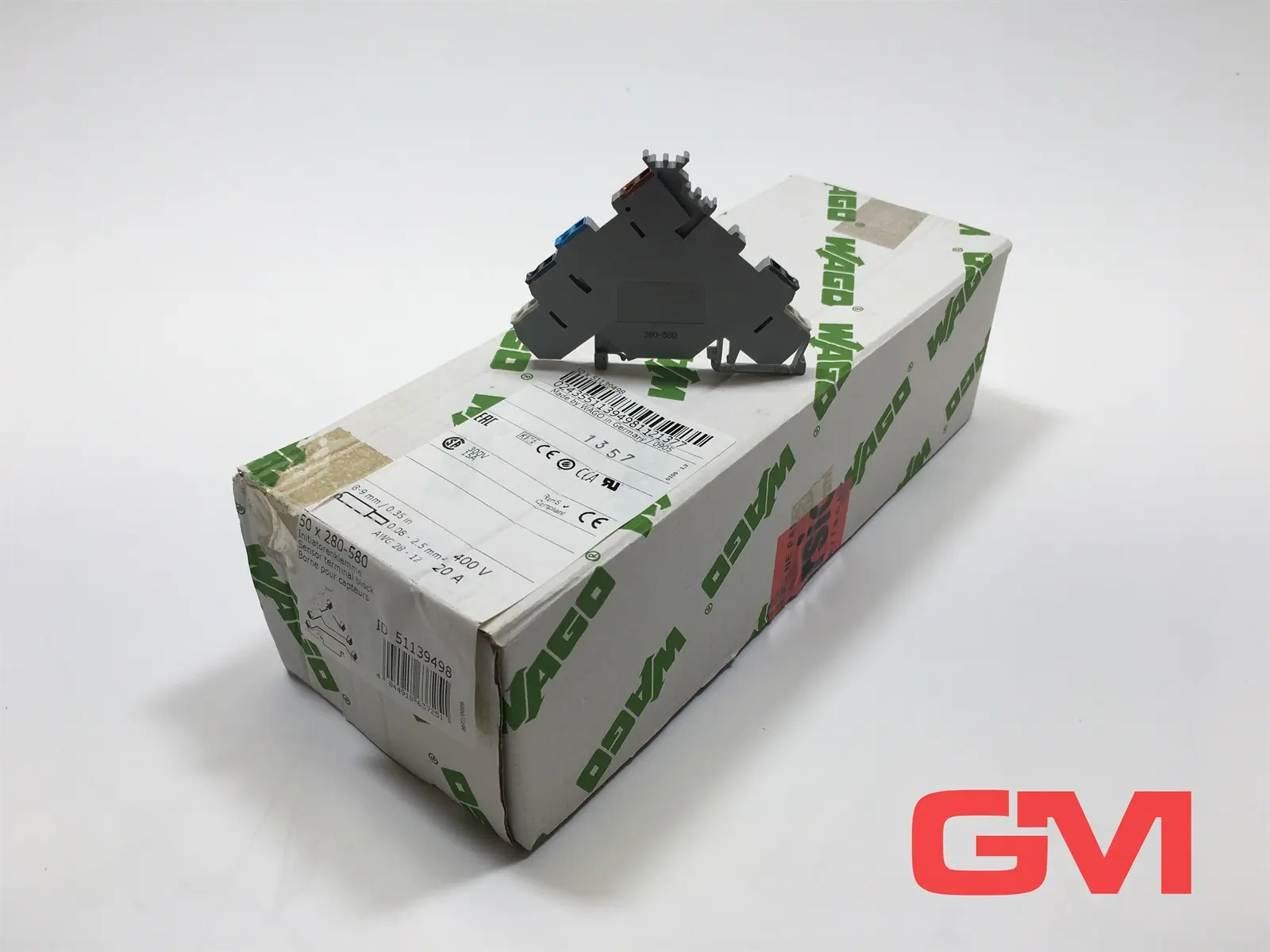 Produktfoto 1 von VPE 50x Wago 4-Leiter-Initiatorenklemme 280-580 terminal block 2,5 mm² AWG 28-12