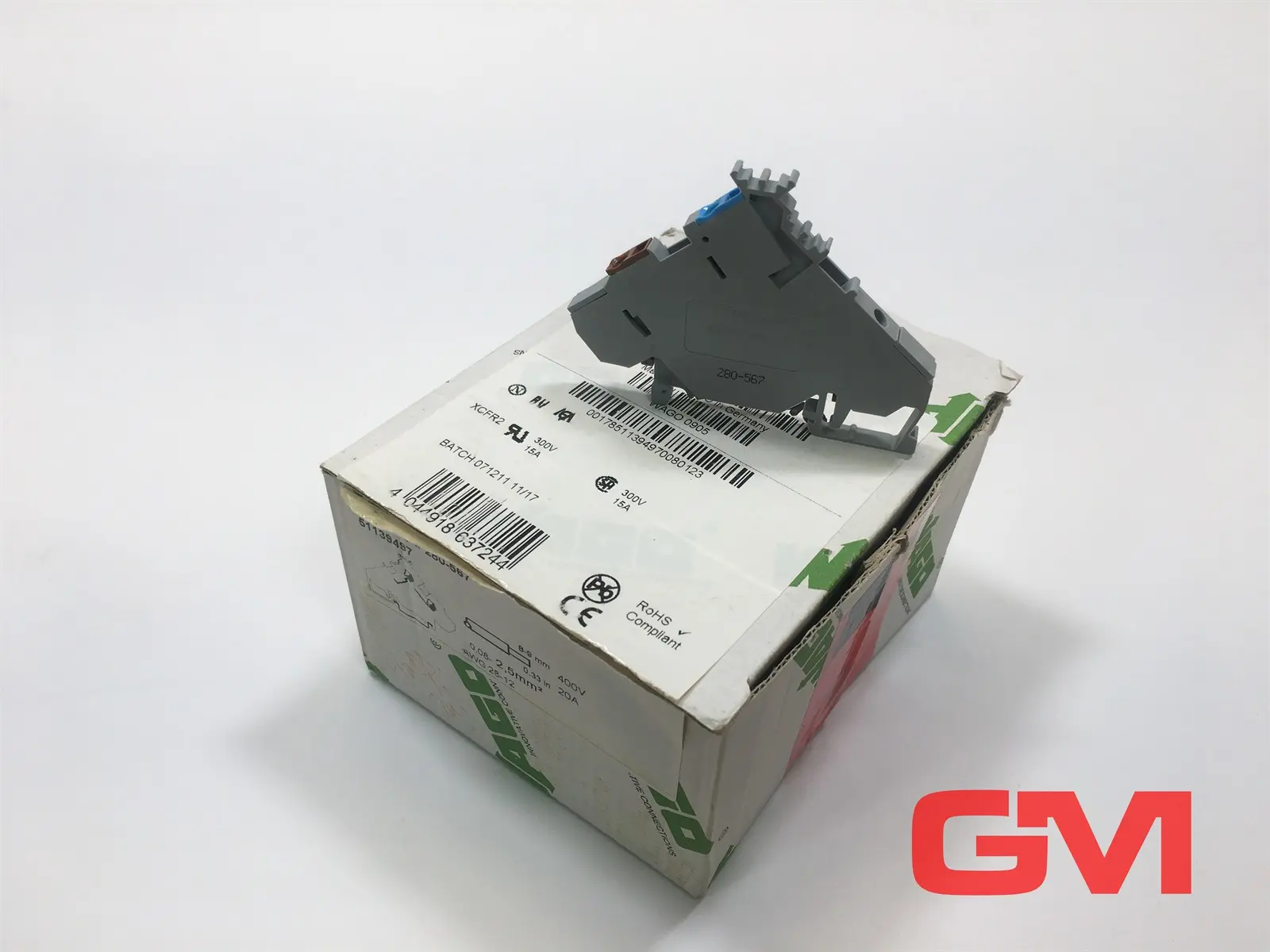 Produktfoto 1 von 10 x Wago 3-Leiter-Initiatoreneinspeiseklemme 280-567 terminal block 2,5 mm²