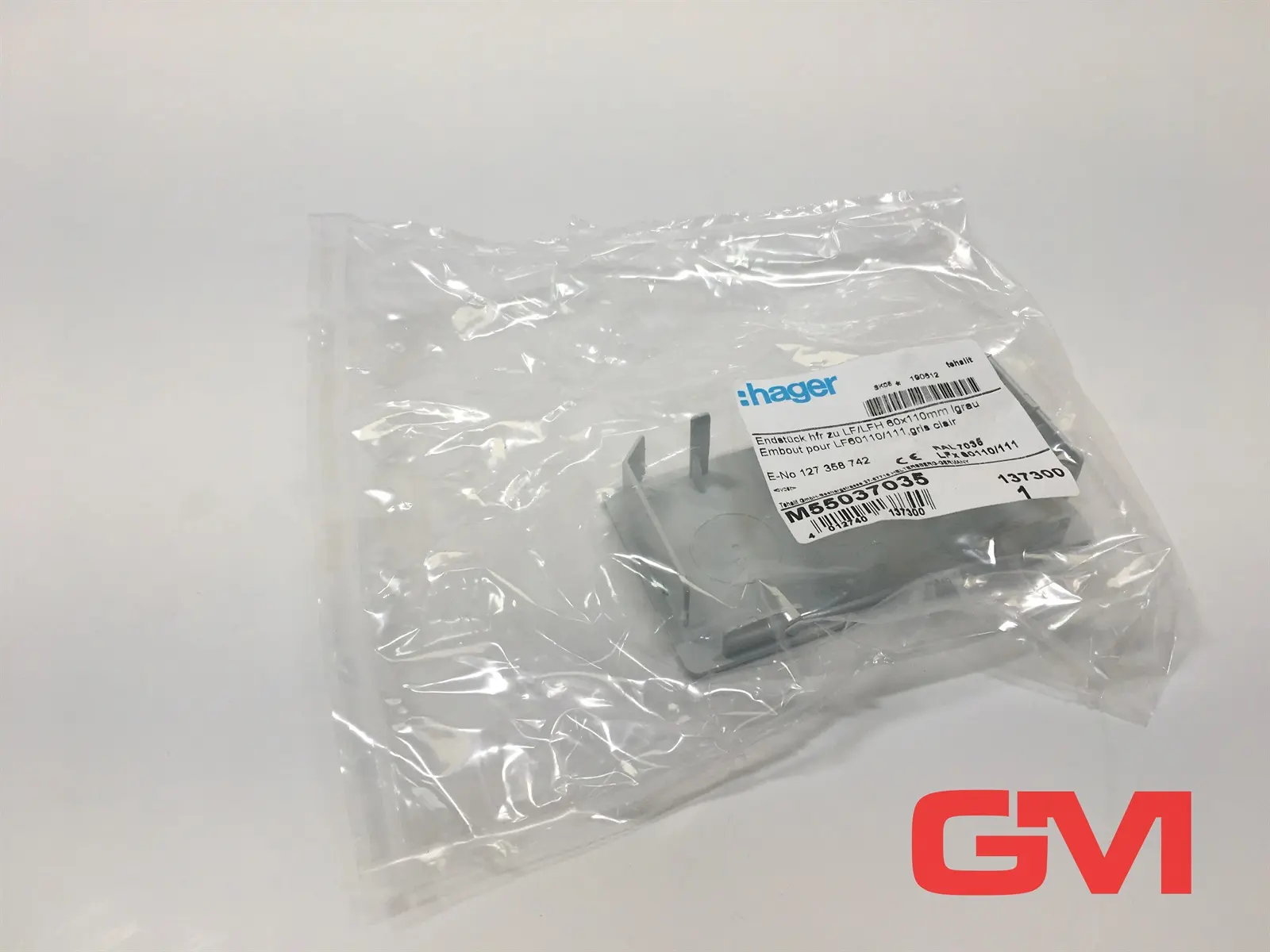 Produktfoto 1 von Hager Endplatte M55037035 end cover Endstück für Kanalsystem Kanalsystem LF/LFH