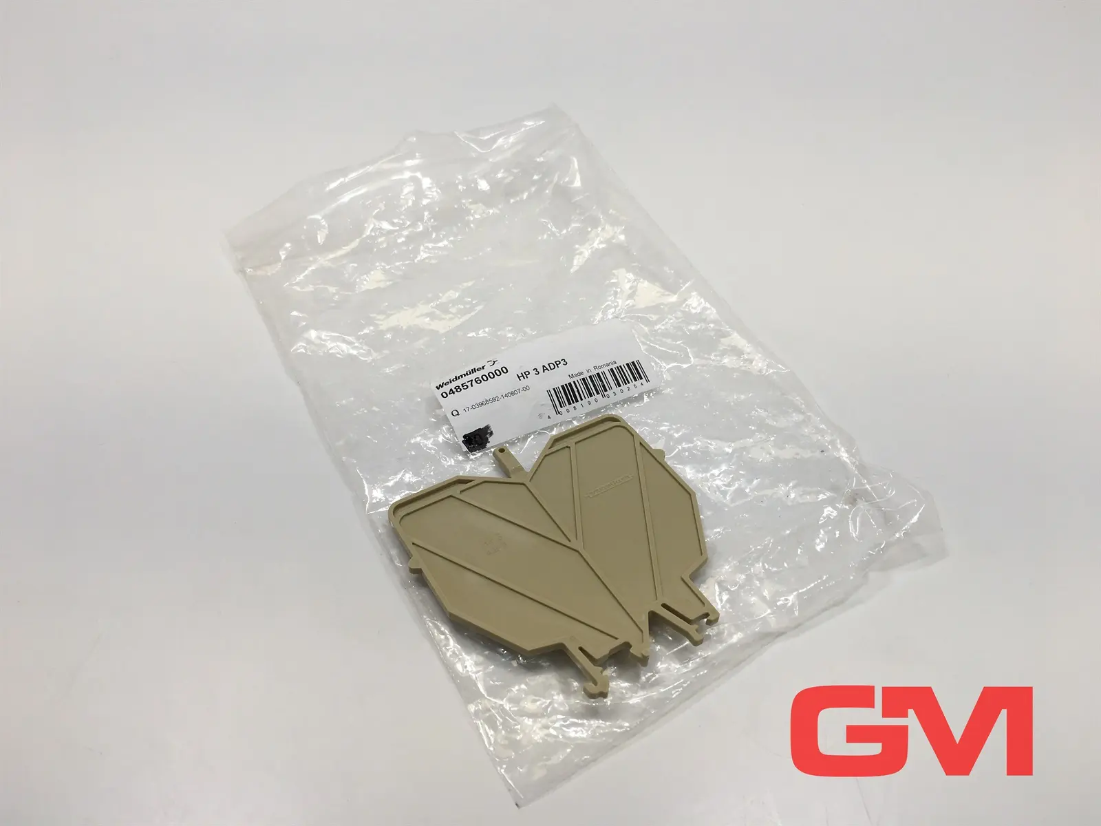 Produktfoto 1 von VPE 18 x Weidmüller Halteplatte Typ HP 3 ADP3 mounting plate 0485760000 3 mm