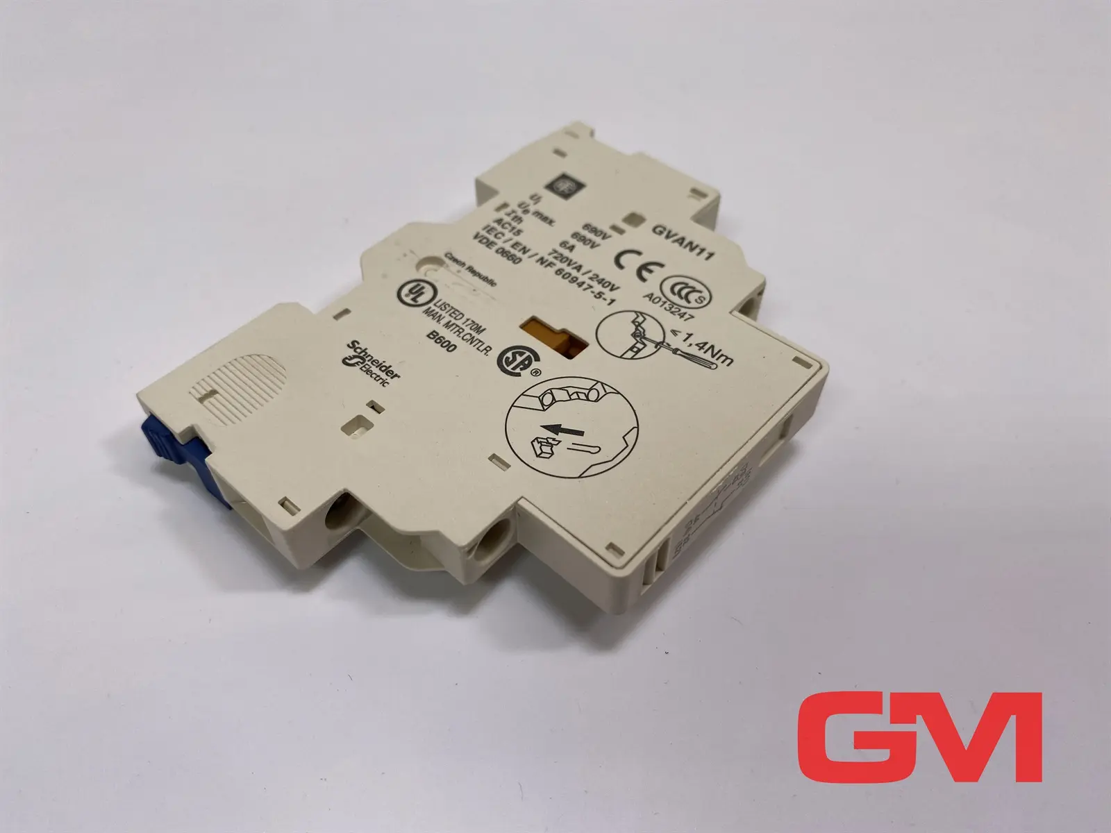 Produktfoto 1 von Schneider Electric Hilfsschalter GVAN11 auxiliary contact block 1NO+1NC seitlich