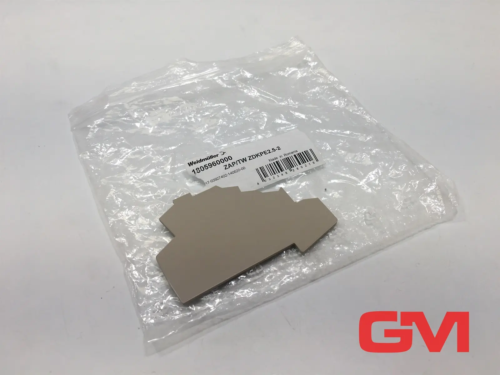 Produktfoto 1 von VE 13x Weidmüller Abschlussplatte ZAP/TW ZDKPE2.5-2 end plate 1805960000 Z-Ser.