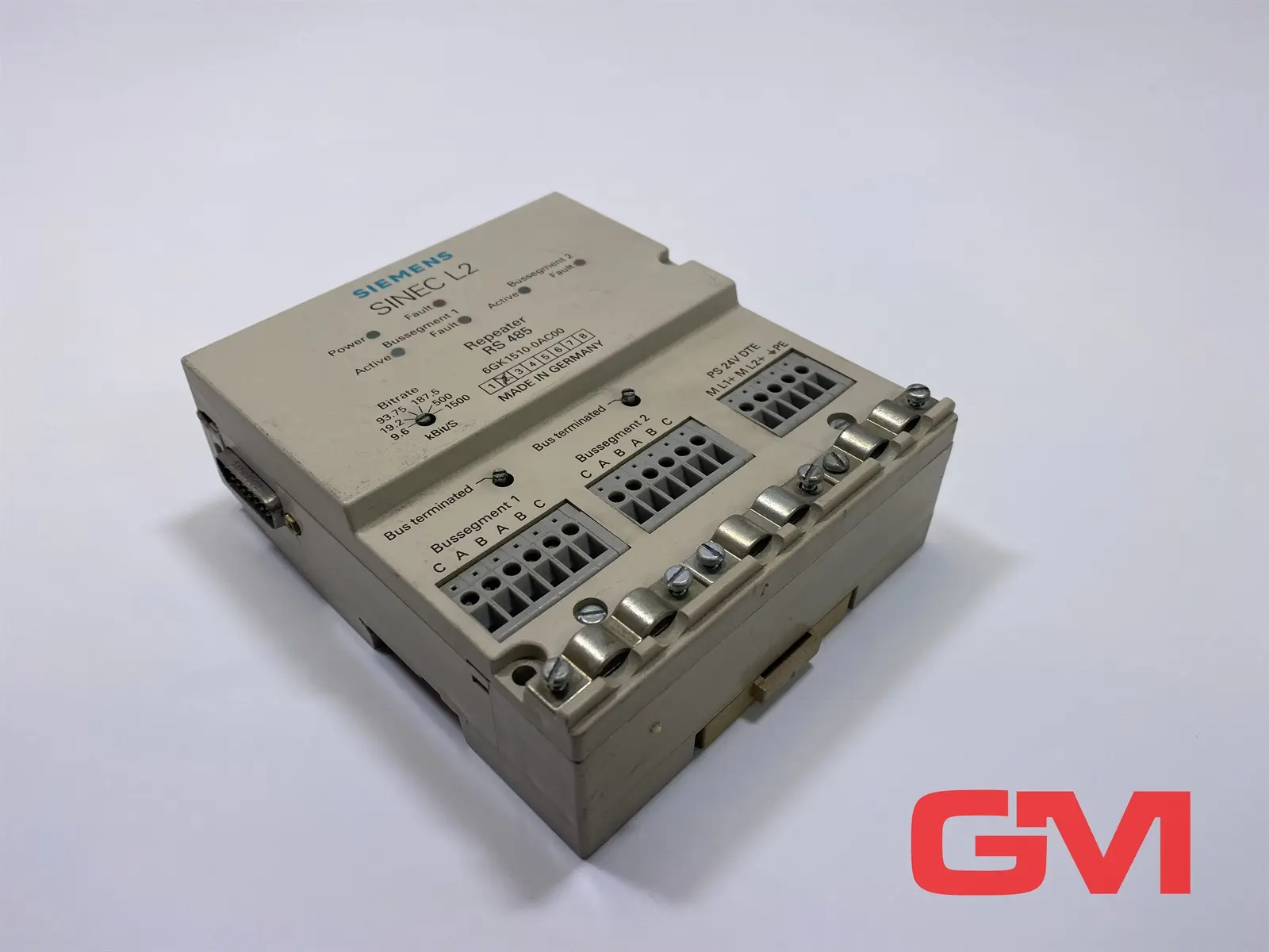 Produktfoto 1 von Siemens Repeater RS 485 6GK1510-0AC00 für PROFIBUS 24V DC E-Stand 02 beschädigt