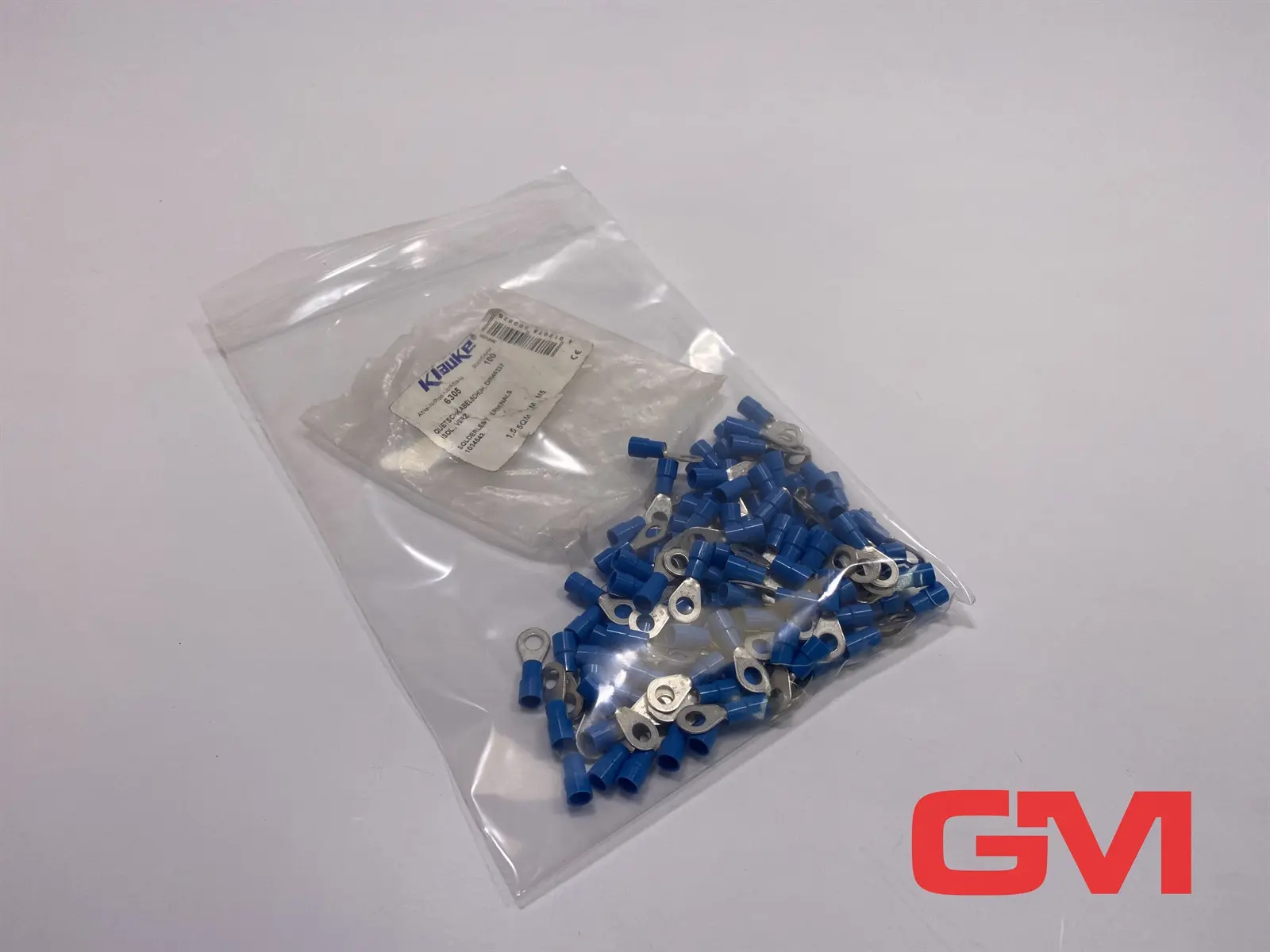Produktfoto 1 von VE 100x Klauke Isolierte Quetschkabelschuh 6305 Insulated crimped cable lugs