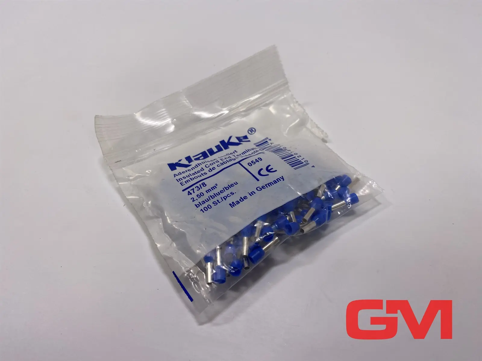 Produktfoto 1 von VE 100x Klauke Aderendhülse isoliert 473/8 insulated ferrule blue 2,50 mm² blau