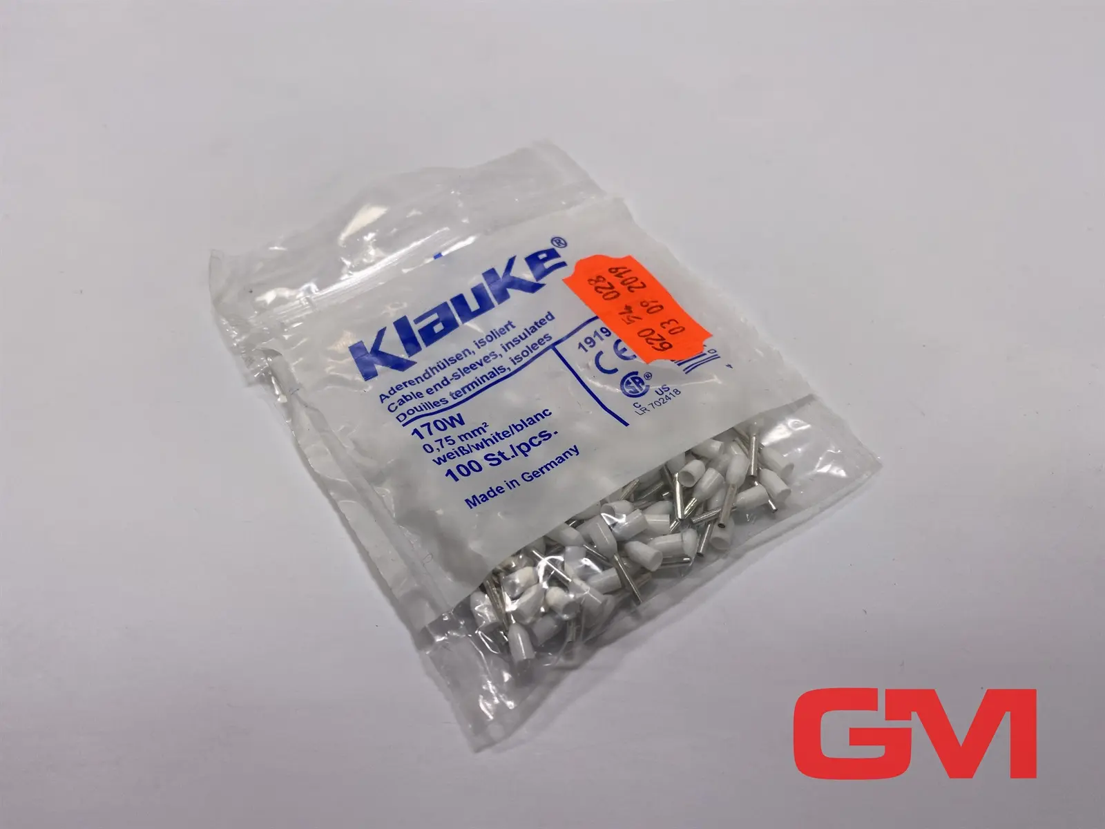 Produktfoto 1 von VE 100x Klauke Aderendhülse isoliert 170W cable end-sleeves insulated 0,75mm²