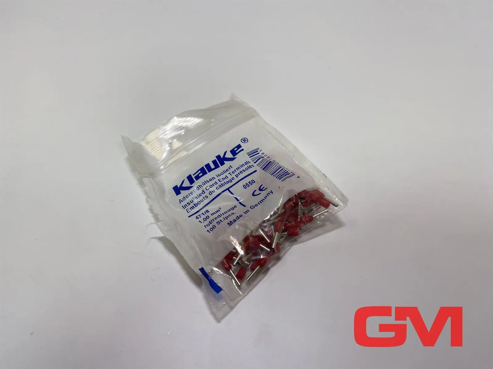 Produktfoto 1 von VE 100x Klauke Aderendhülsen isoliert 471/8 insulated cord end terminals 1 mm²