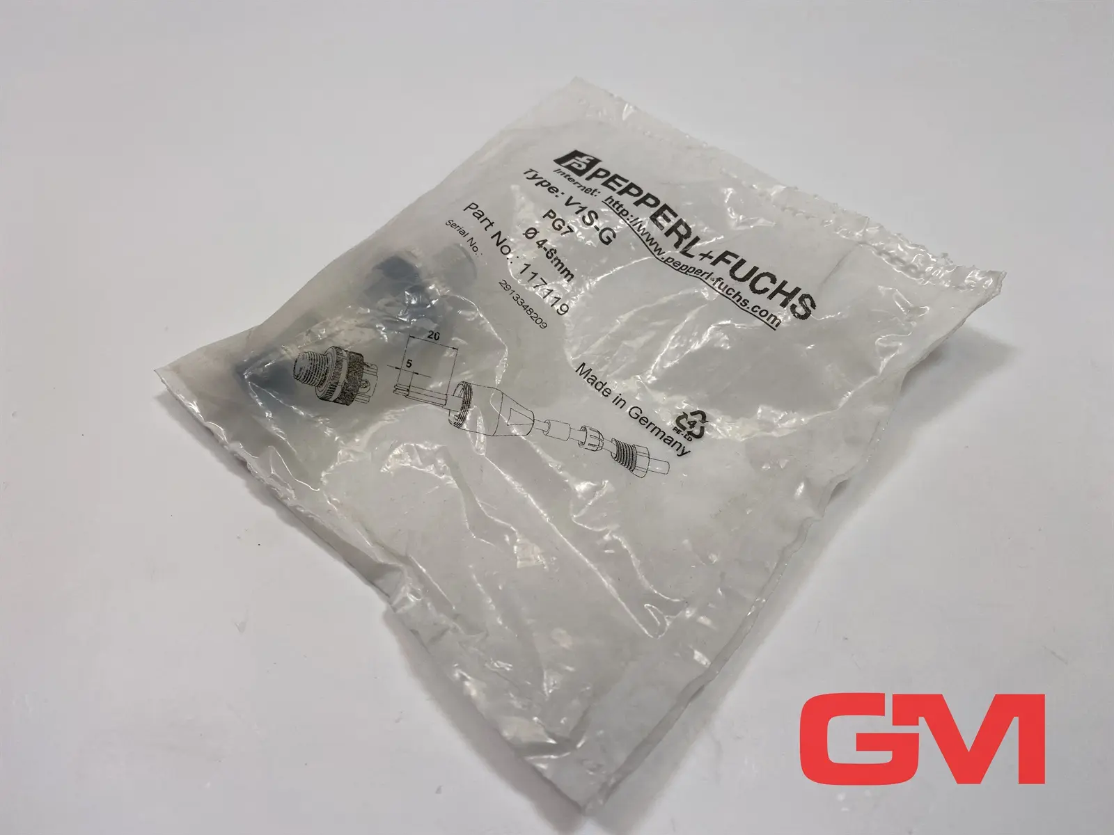 Produktfoto 1 von Pepperl + Fuchs Kabelstecker V1S-G cable connector 117119 PG7 M12 4A 250V AC/DC