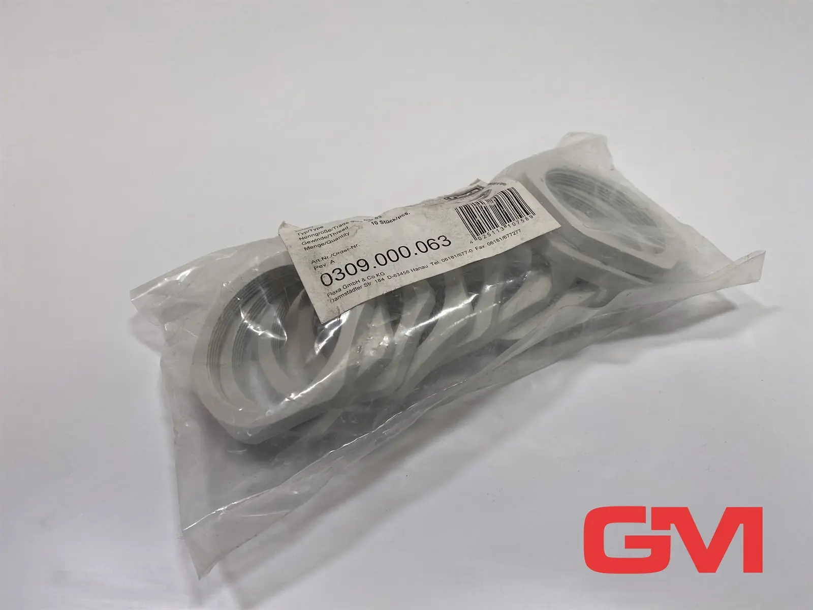 Produktfoto 1 von VE 10x Flexa Gegenmutter GMK-M M63 grau locking nut 0309.000.063 M63x1,5