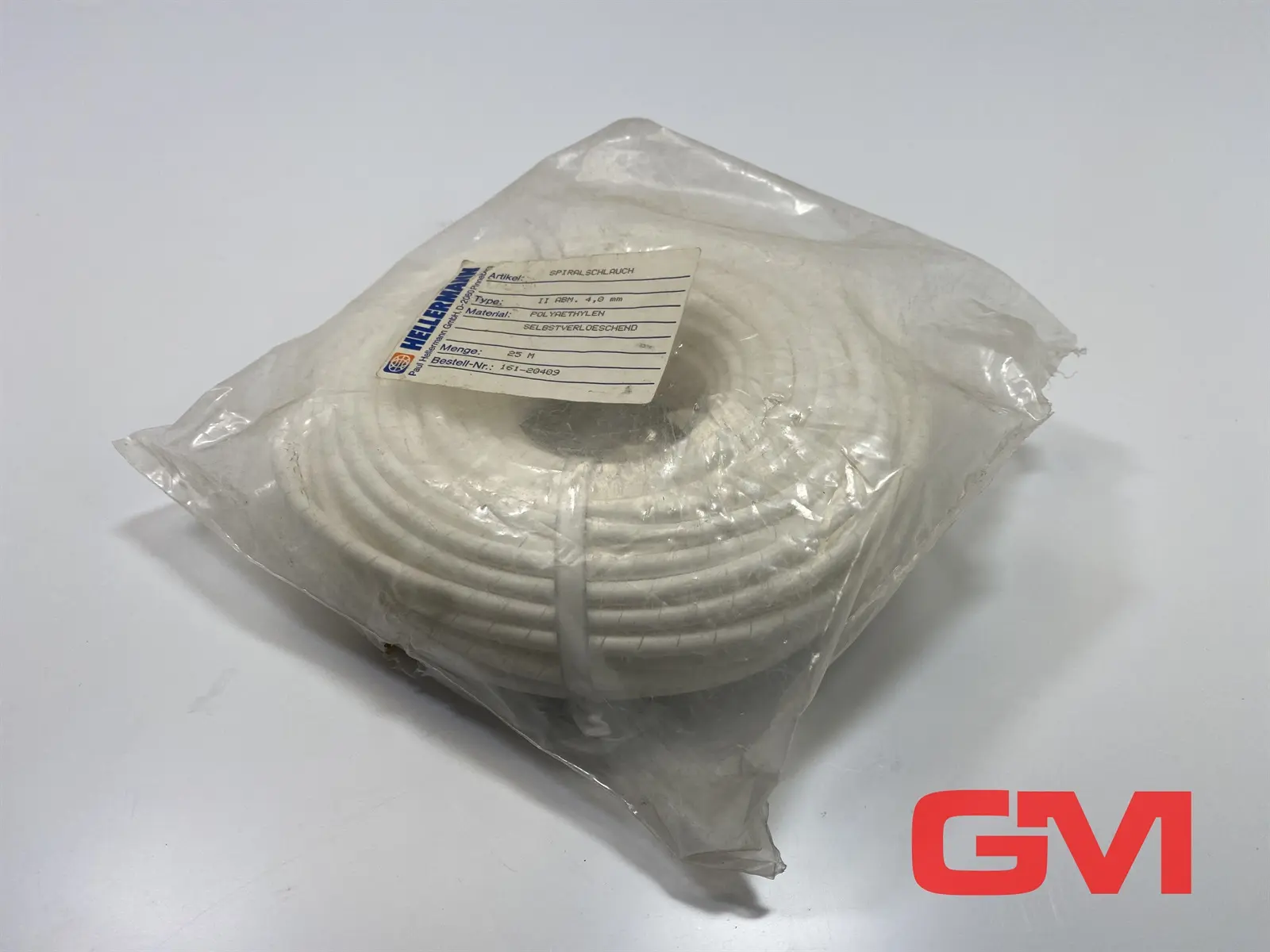 Produktfoto 1 von Hellermann Spiralschlauch II ABM. 4,0mm recoil hose 161-20409 SP161T2-PE-WH 25m