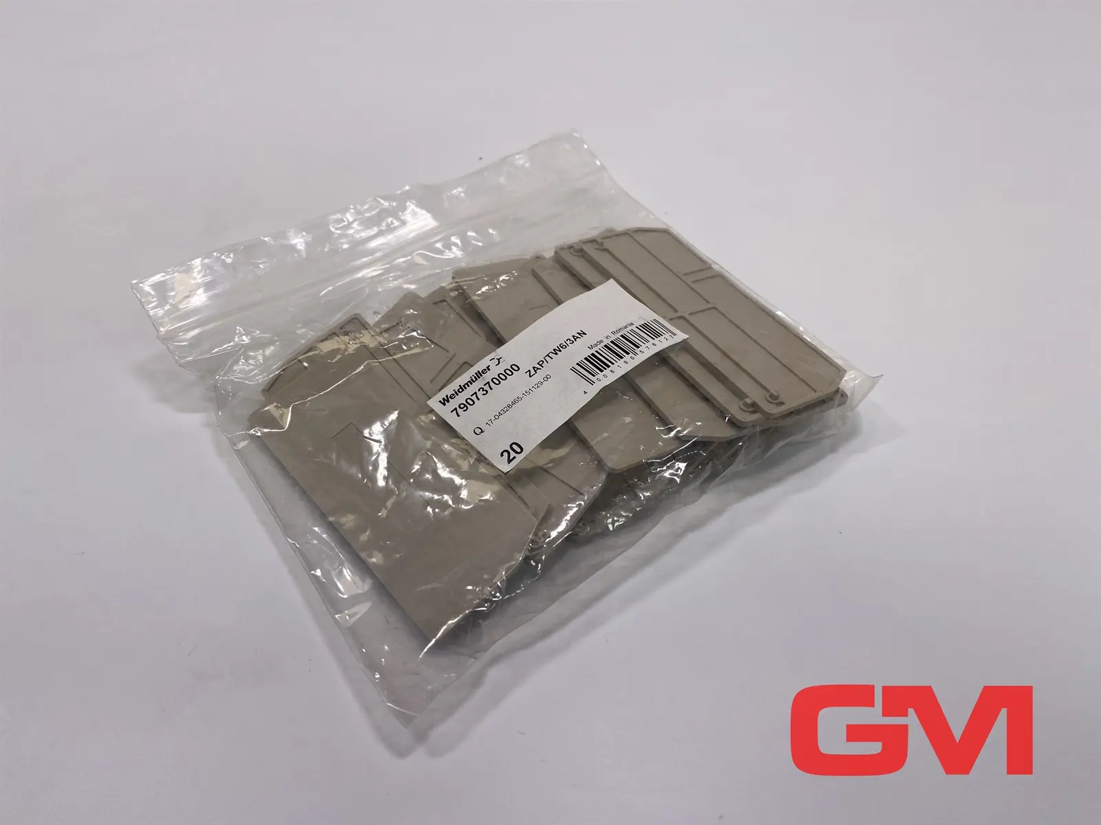 Produktfoto 1 von VE 20x Weidmüller Abschlussplatte ZAP/TW6/3AN end plate 7907370000 Trennwand