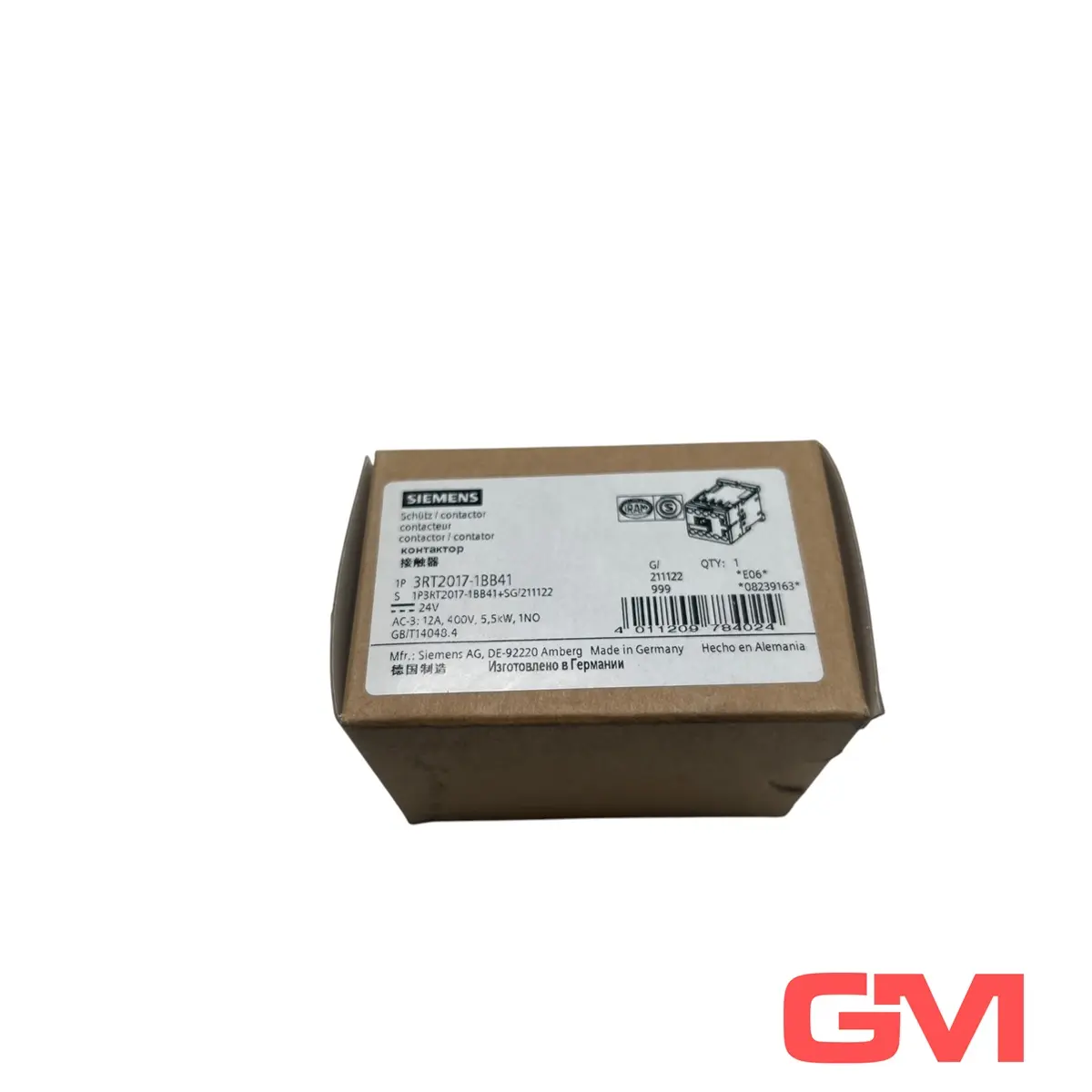 Produktfoto 1 von Siemens Leistungsschütz 3RT2017-1BB41 power contactor DC 24V 1NO 20A Schütz