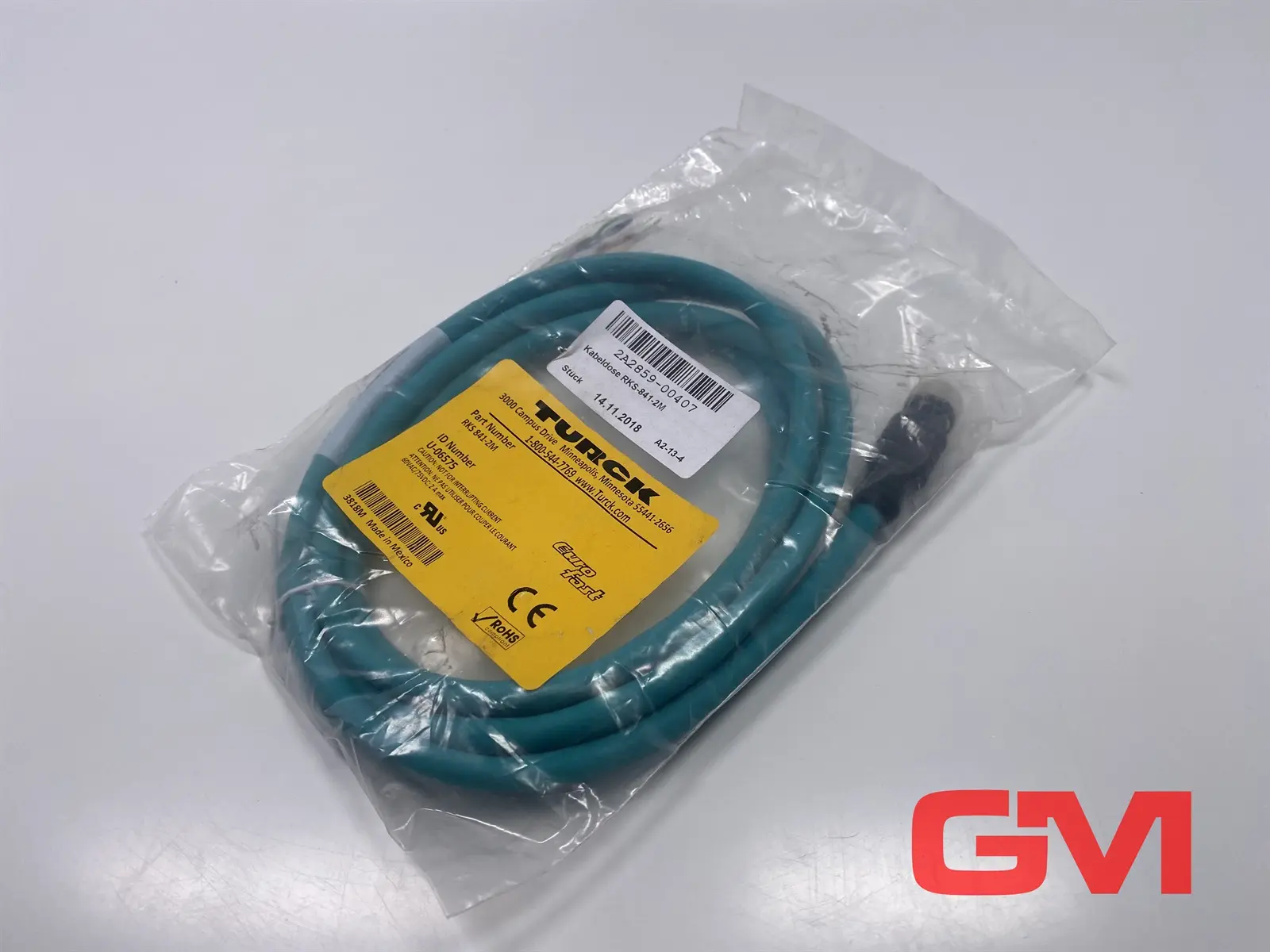 Produktfoto 1 von Turck Anschlussleitung RKS 841-2M connecting cable U-06575 M12 Buchse gerade