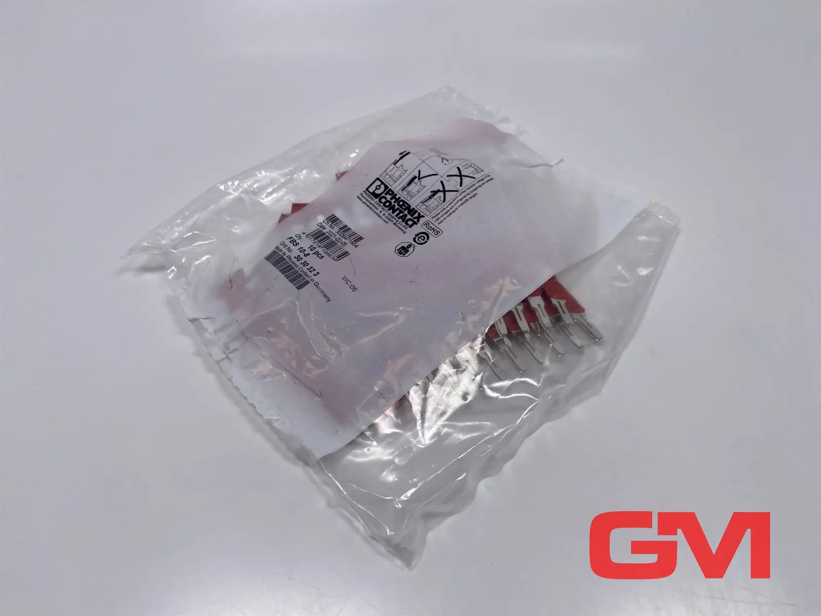 Produktfoto 1 von VPE 10x Phoenix Contact Steckbrücke FBS 10-8 plug-in bridge 3030323 10-polig rot