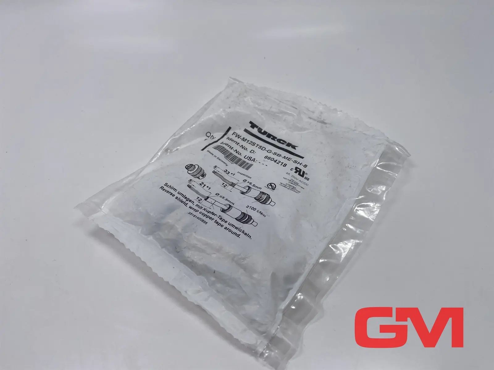 Produktfoto 1 von Turck Steckverbinder FW-M12ST5D-G-SB-ME-SH-8 field-wireable connector 6604218
