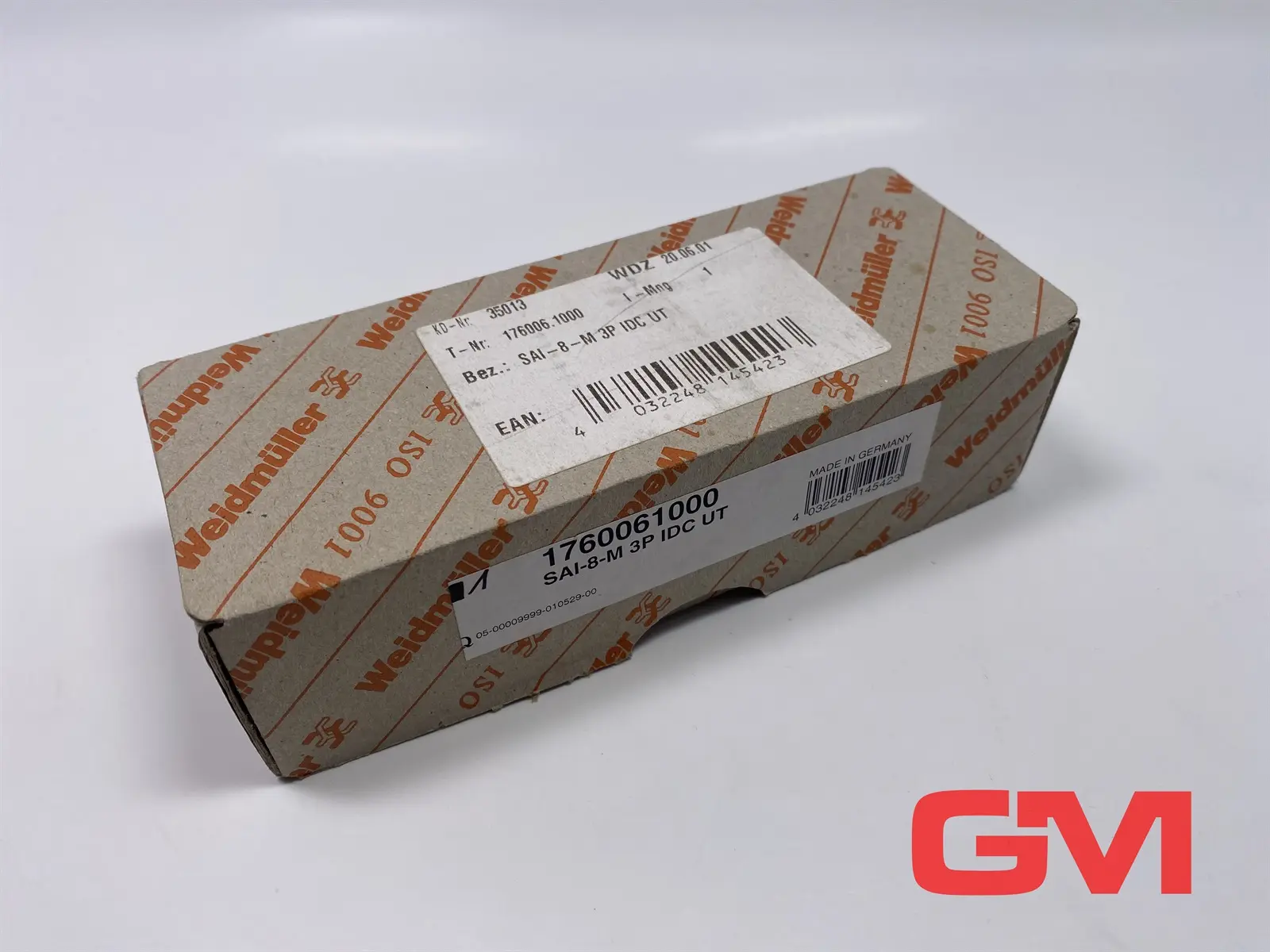 Produktfoto 1 von Weidmüller Haubenverteiler Unterteil SAI-8-M 3P IDC UT lower part 1760061000