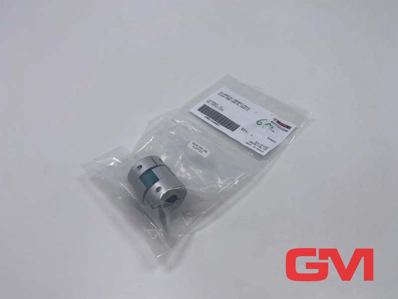 Produktfoto 1 von Misumi Kupplung SJCA-30C-GR-6.35X12 Jaw-Shaped Coupling d1(Ø) 6,35 SJCA