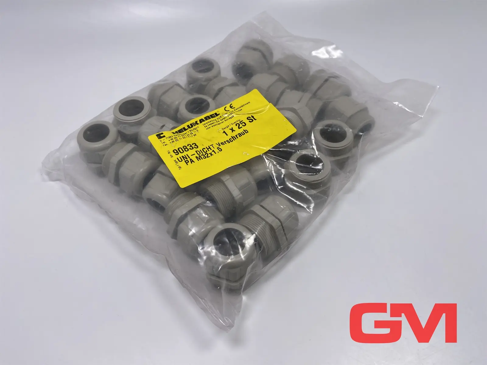 Produktfoto 1 von VE 25x Helukabel UNI-DICHT Verschraubungskörper PA M32x1,5 gland body 90833 grau