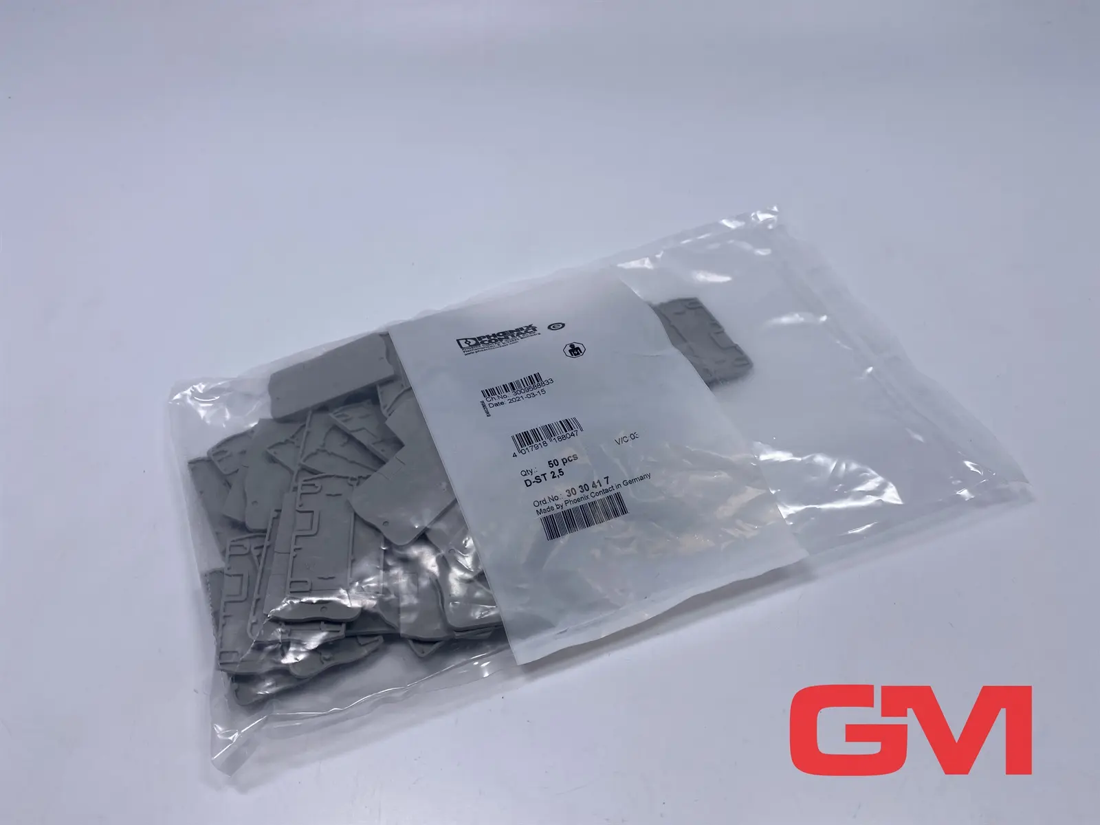 Produktfoto 1 von VE 50x Phoenix Contact Abschlussdeckel D-ST2,5 end cover 3030417 48,6x2,2x29,1mm
