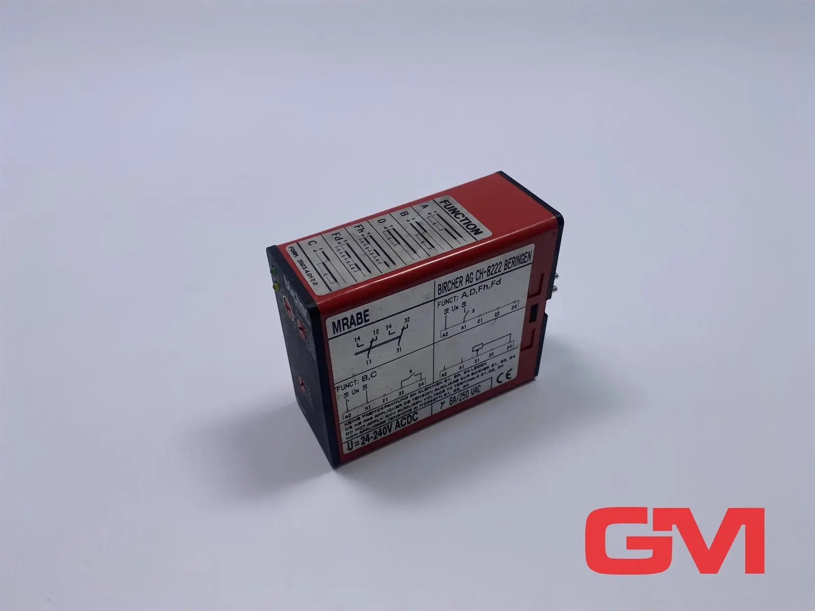 Produktfoto 1 von Bircher Zeitrelais MRABE time relay MRAB 24-240V ACDC 1s-10h Multifunktion