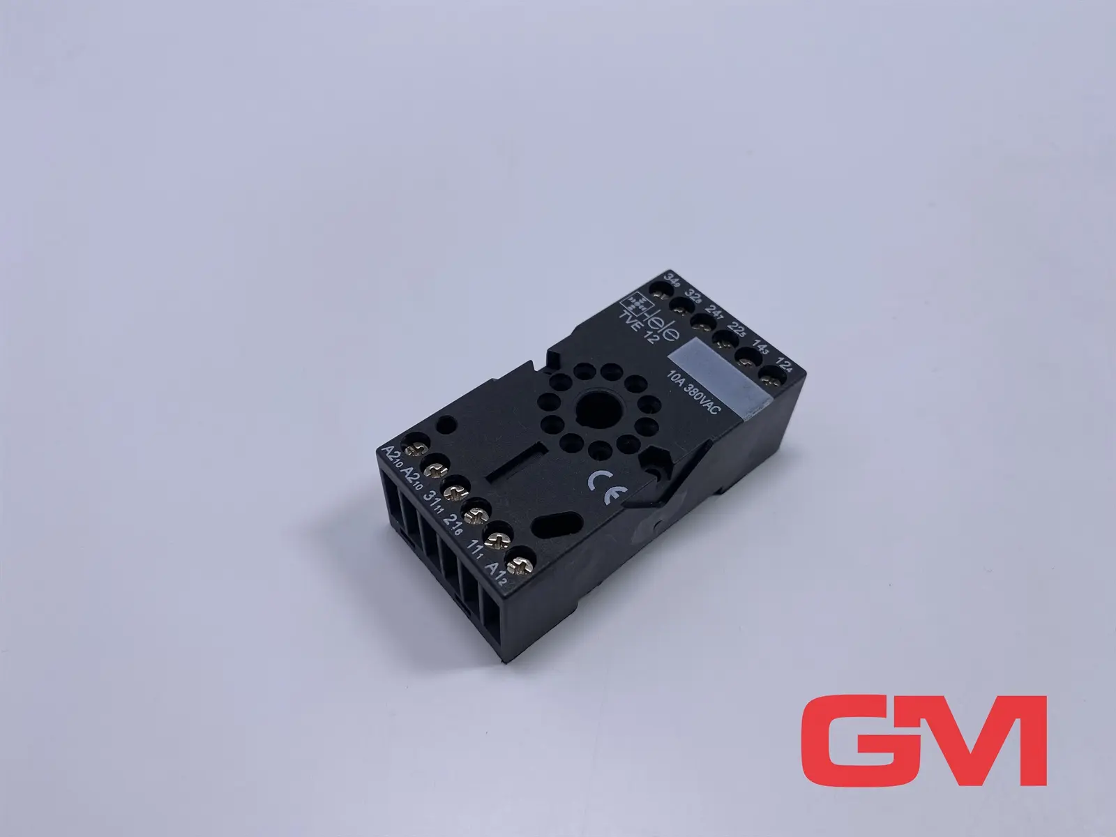 Produktfoto 1 von Tele Relaissockel TVE12 socket relay 10 A 380 V AC 12 -polig schwarz  Sockel
