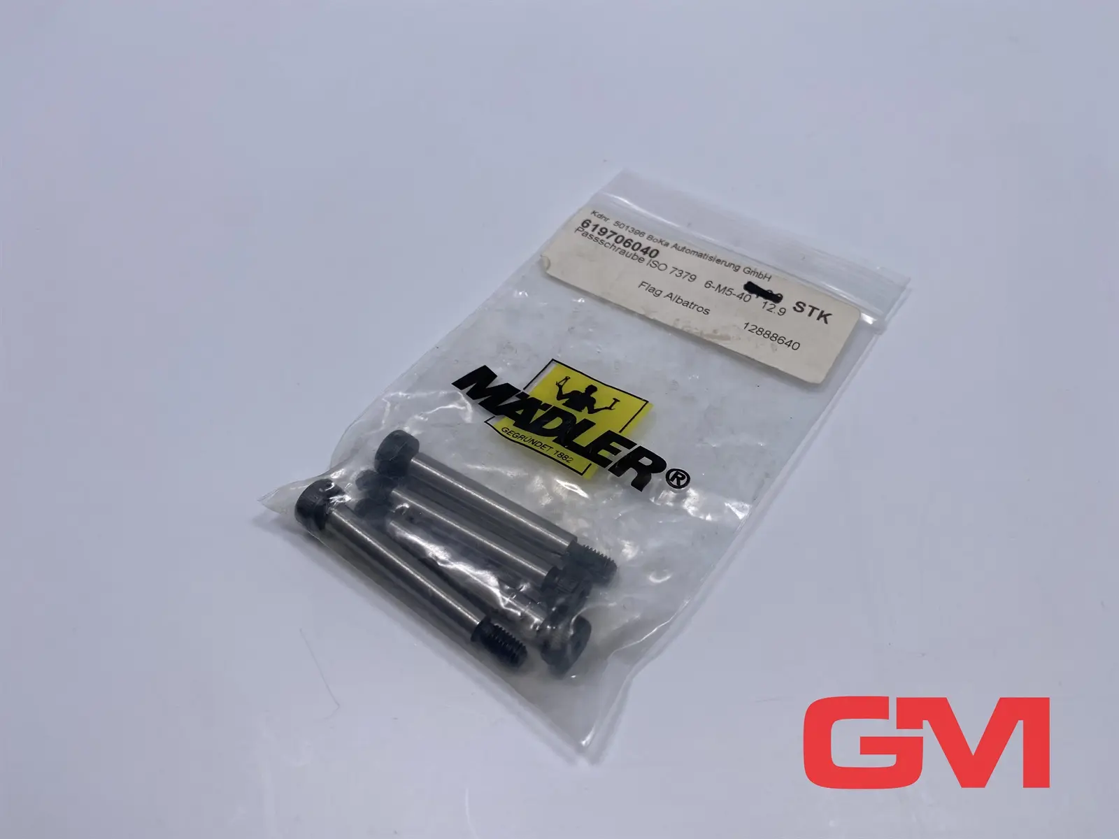 Produktfoto 1 von VPE 5x Mädler Passschraube 619706040 shoulder screw 6f9-M5-40mm Stahl