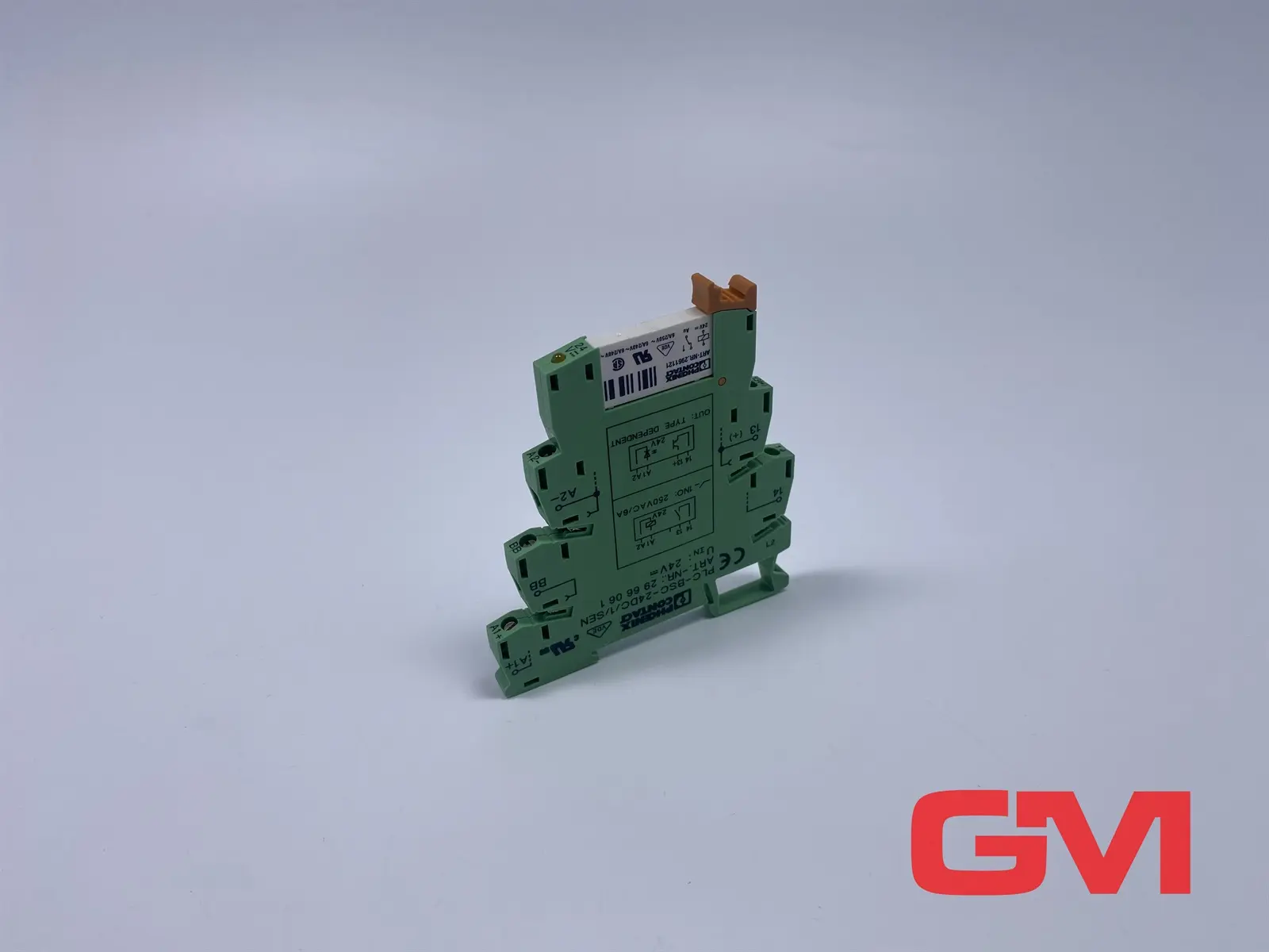 Produktfoto 1 von Phoenix Contact Relaissockel 2966061 relay socket PLC-BSC- 24DC/ 1/SEN grün