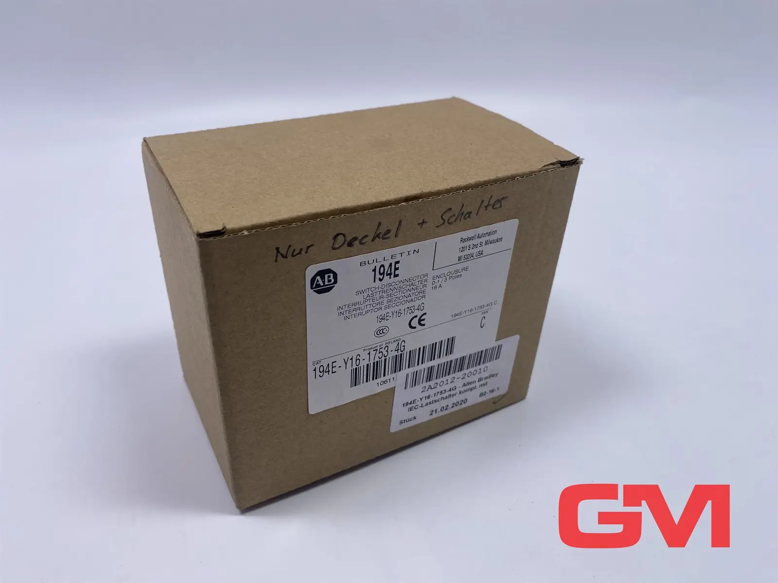 Produktfoto 1 von Allen-Bradley Lastschalter 194E-Y16-1753-4G switch-disconnector nicht komplett