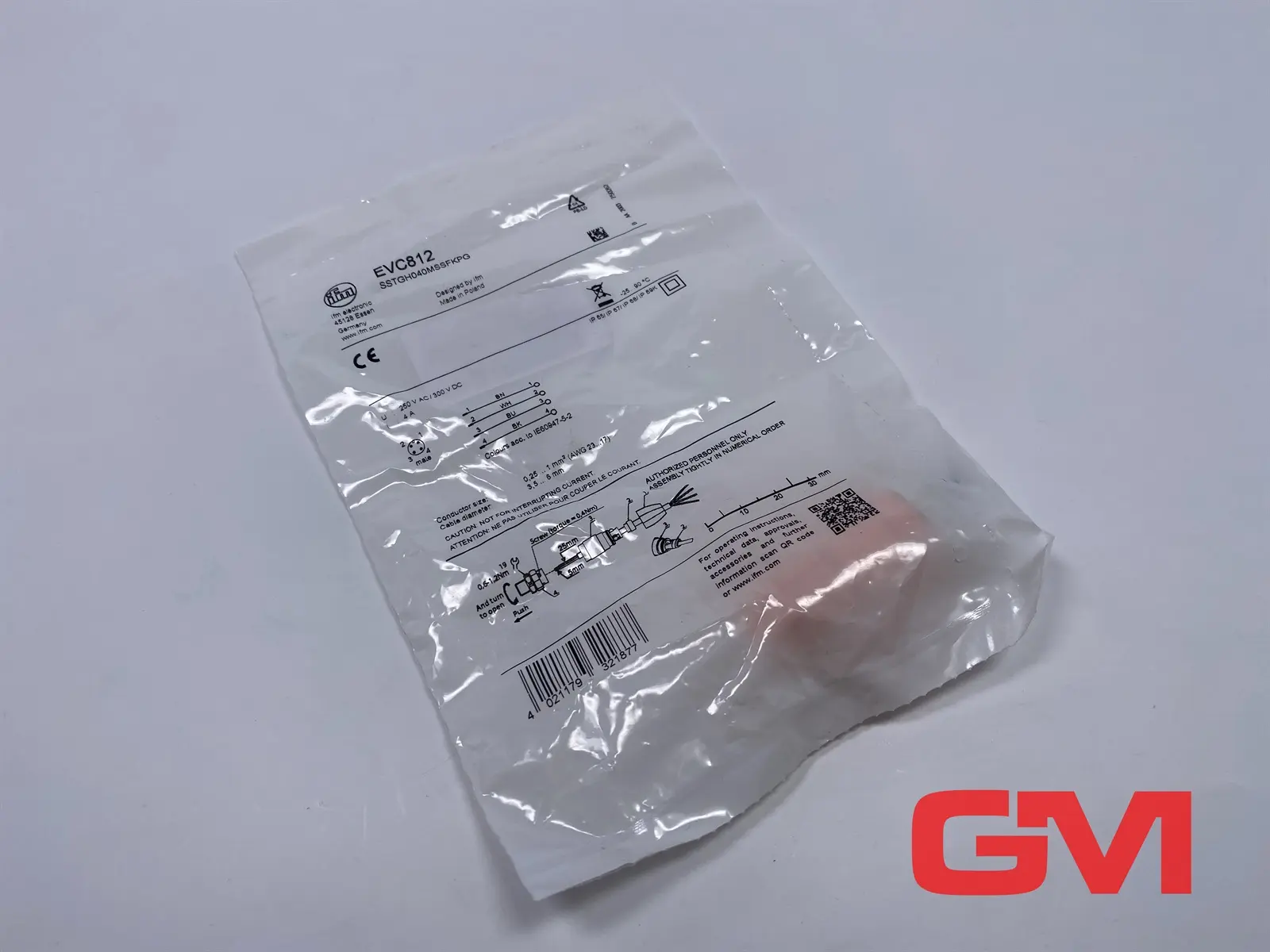 Produktfoto 1 von ifm Konfektionierbarer Stecker EVC812 Wirable plug SSTGH040MSSFKPG M12 gerade