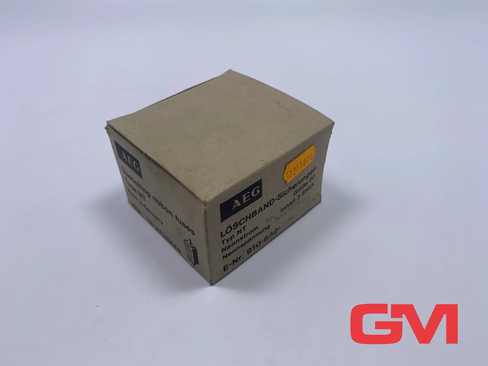 Produktfoto 1 von VPE 3x AEG Löschbandsicherungen 910-632-822 erase tape fuses NT 10A 500/660V