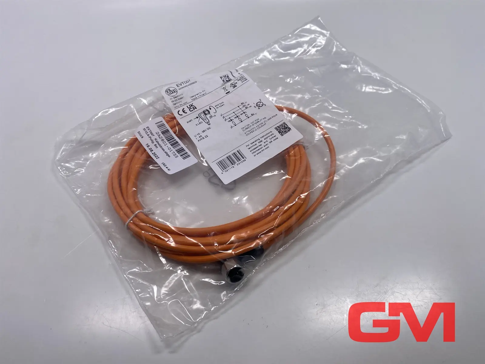 Produktfoto 1 von ifm Anschlusskabel mit Buchse 02508273 sensor actuator EVT007 abgewinkelt M12 5m