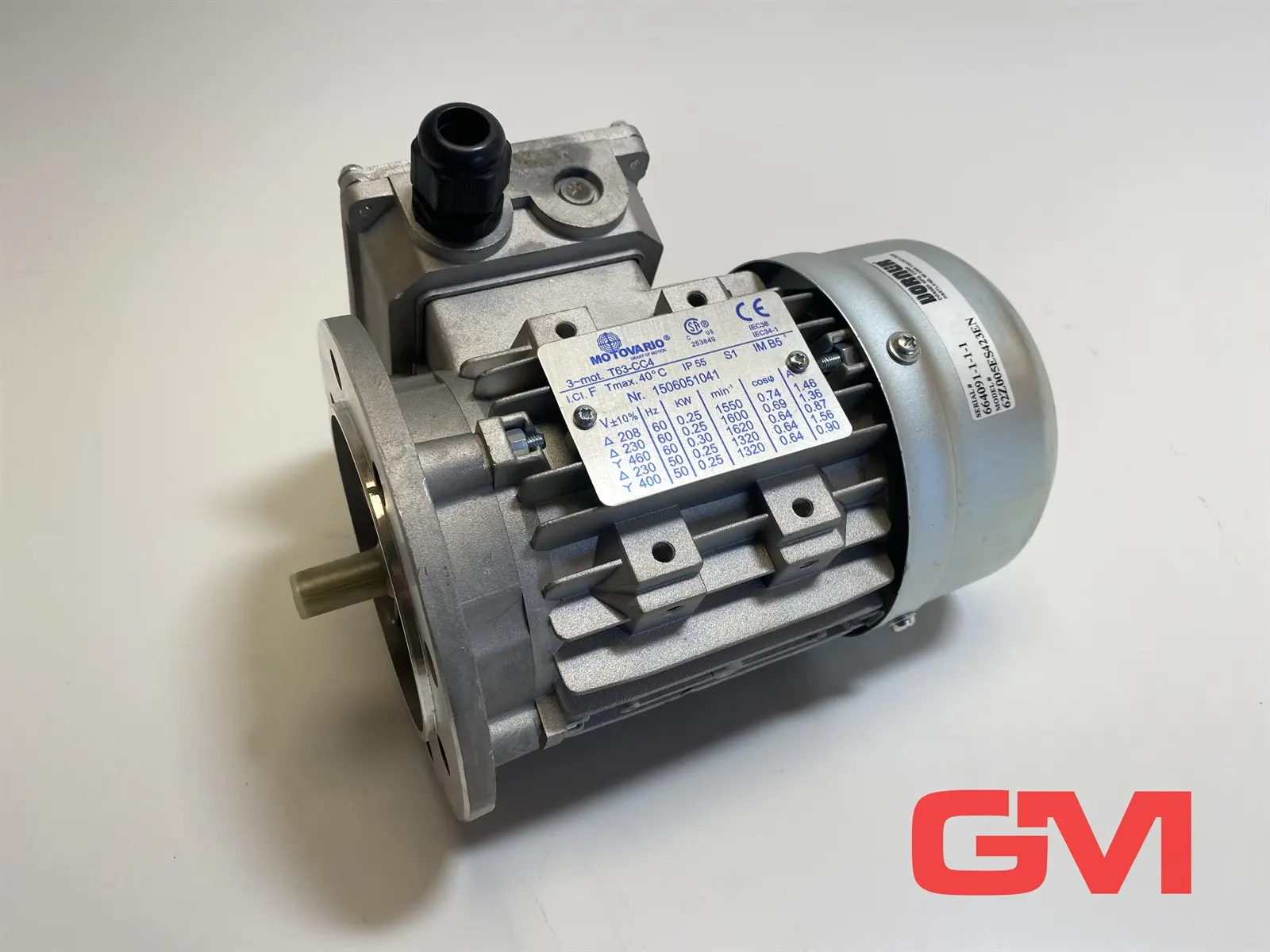 Produktfoto 1 von Motovario Elektromotor T63-CC4 electric motor 0,25kW Dorner 62Z005ES423EN