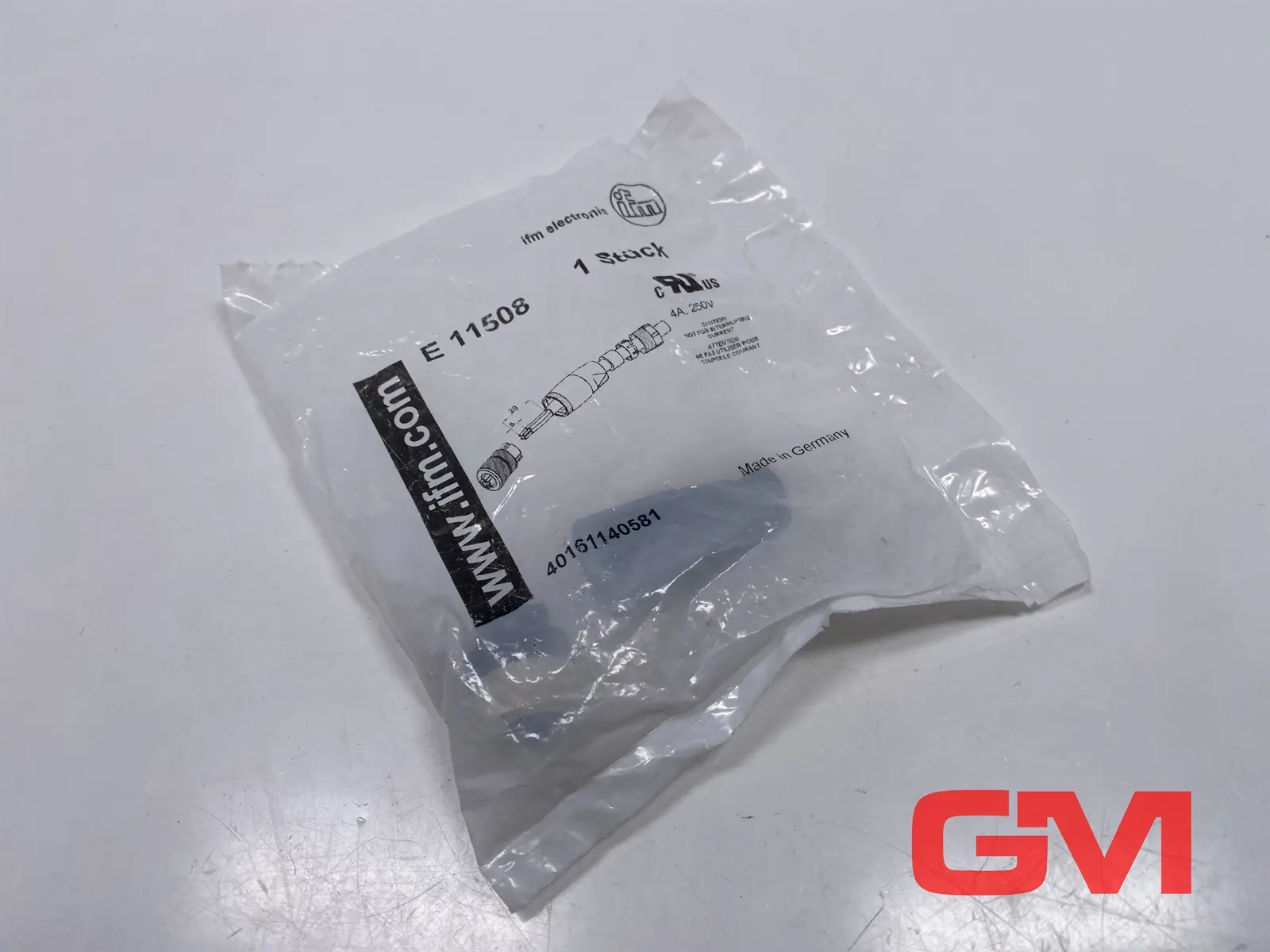Produktfoto 1 von ifm electronic Stecker E11508 plug gerade M12 4-polig 250 V AC/DC Steckverbinder