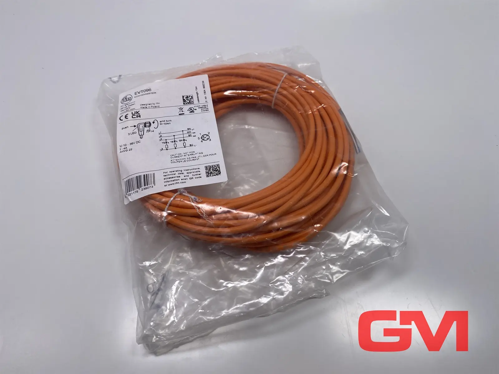 Produktfoto 1 von ifm Anschlusskabel mit Buchse EVT096 sensor cable ADOAH043VAS0015E04 15m