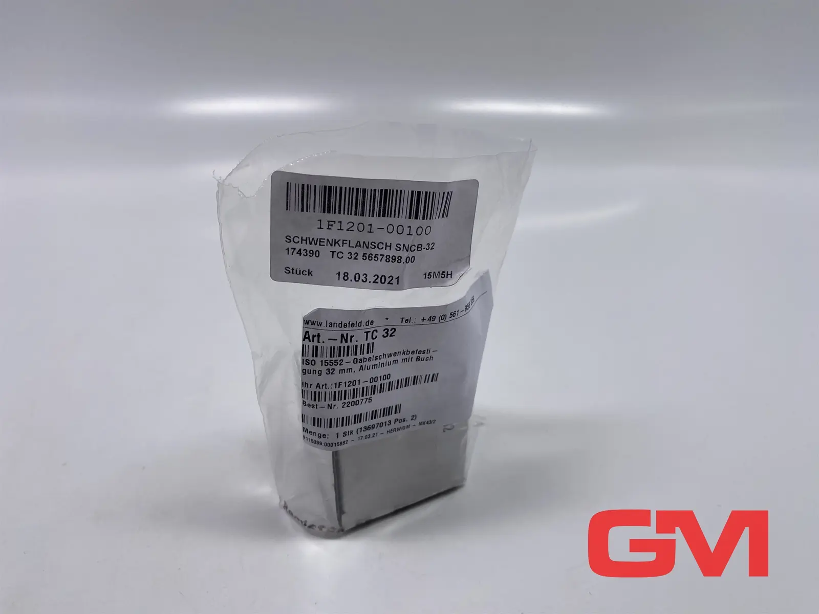 Produktfoto 1 von Landefeld Gabelschwenkbefestigung 2200775 attachement  TC32 32 mm Aluminium
