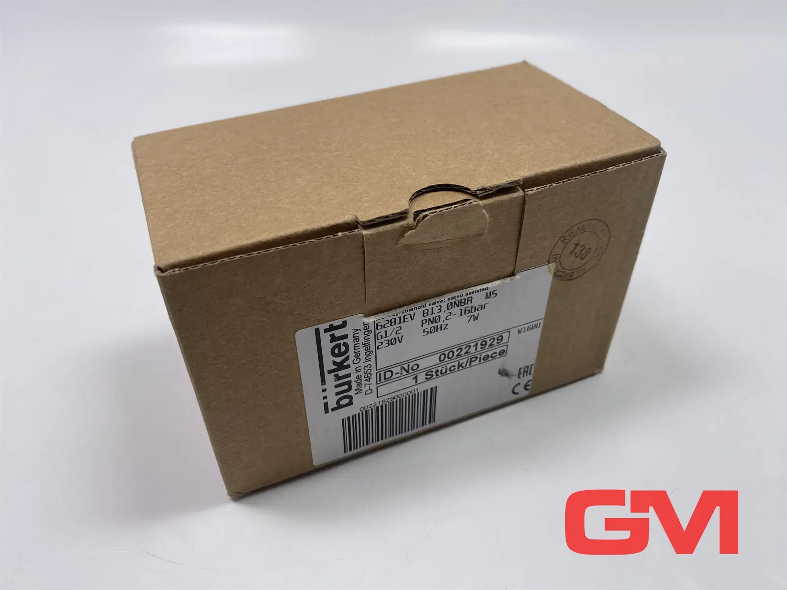 Produktfoto 1 von Bürkert 2/2-Wege-Magnetventil 00221929 solenoid valve G1/2 2-16 bar 230V 50Hz 7W