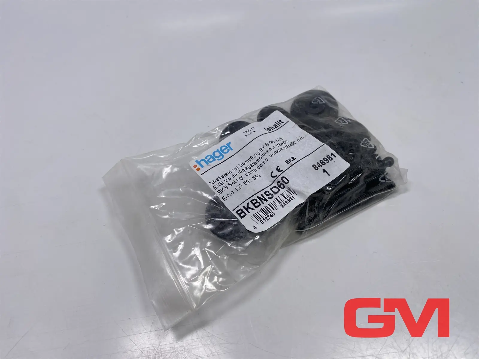 Produktfoto 1 von VPE 8x Hager Nivellierset mit Dämpfung 846981 leveling set BKBNSD60 M8x60 mm