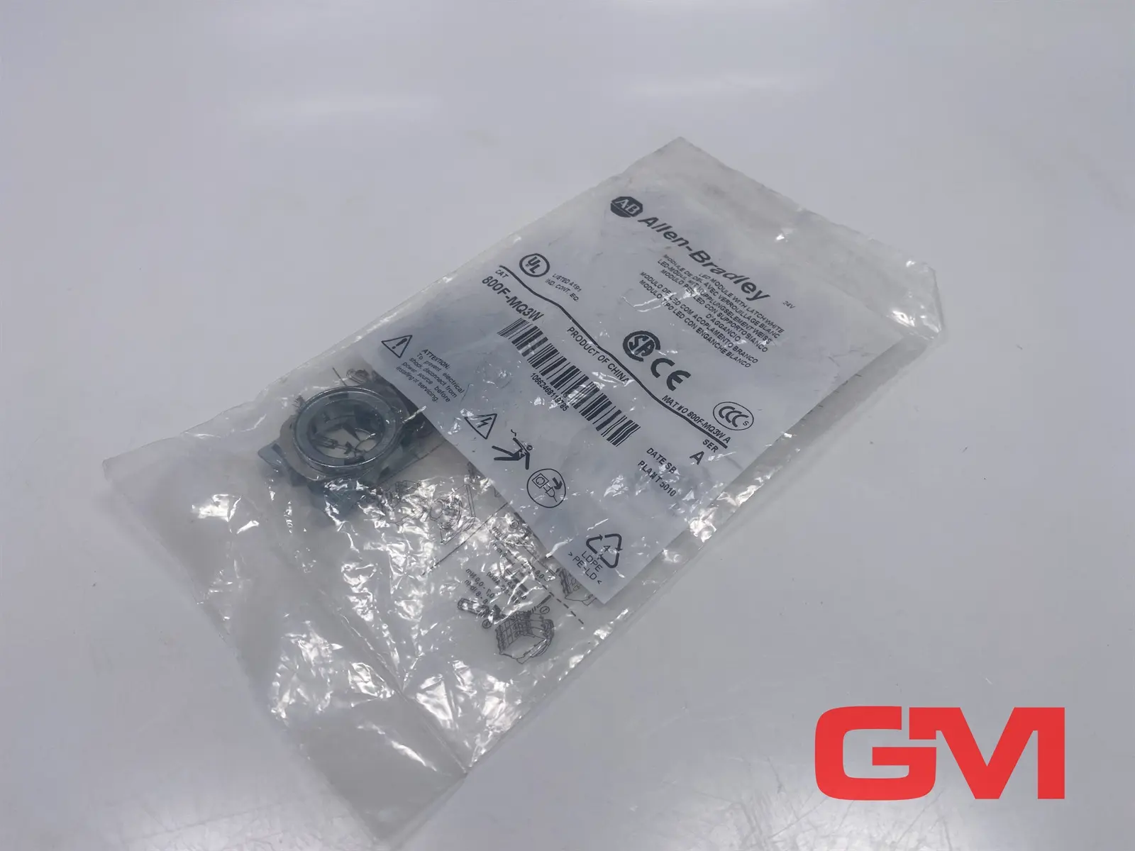 Produktfoto 1 von Allen-Bradley LED-Modul 800F-MQ3W LED module mit Kupplungselement weiss Ser. A