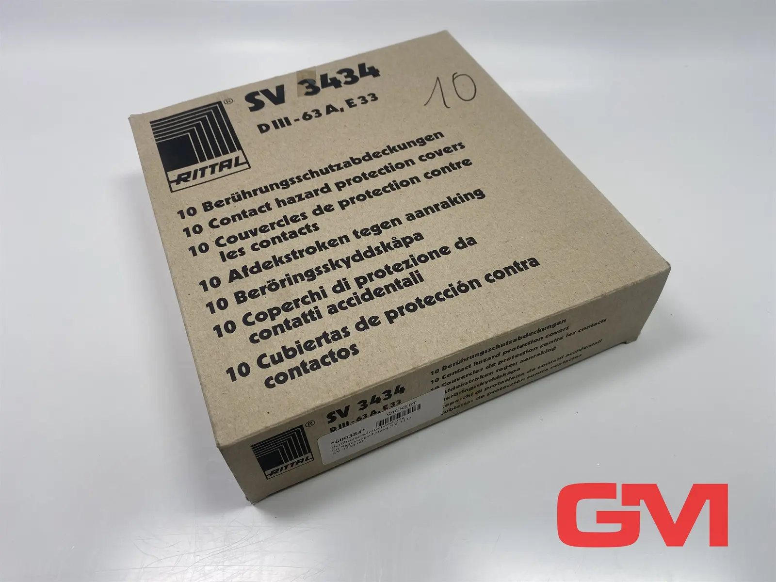 Produktfoto 1 von VE 10x Rittal Berührungsschutzabdeckung SV 3434 protection cover DIII-63A E33