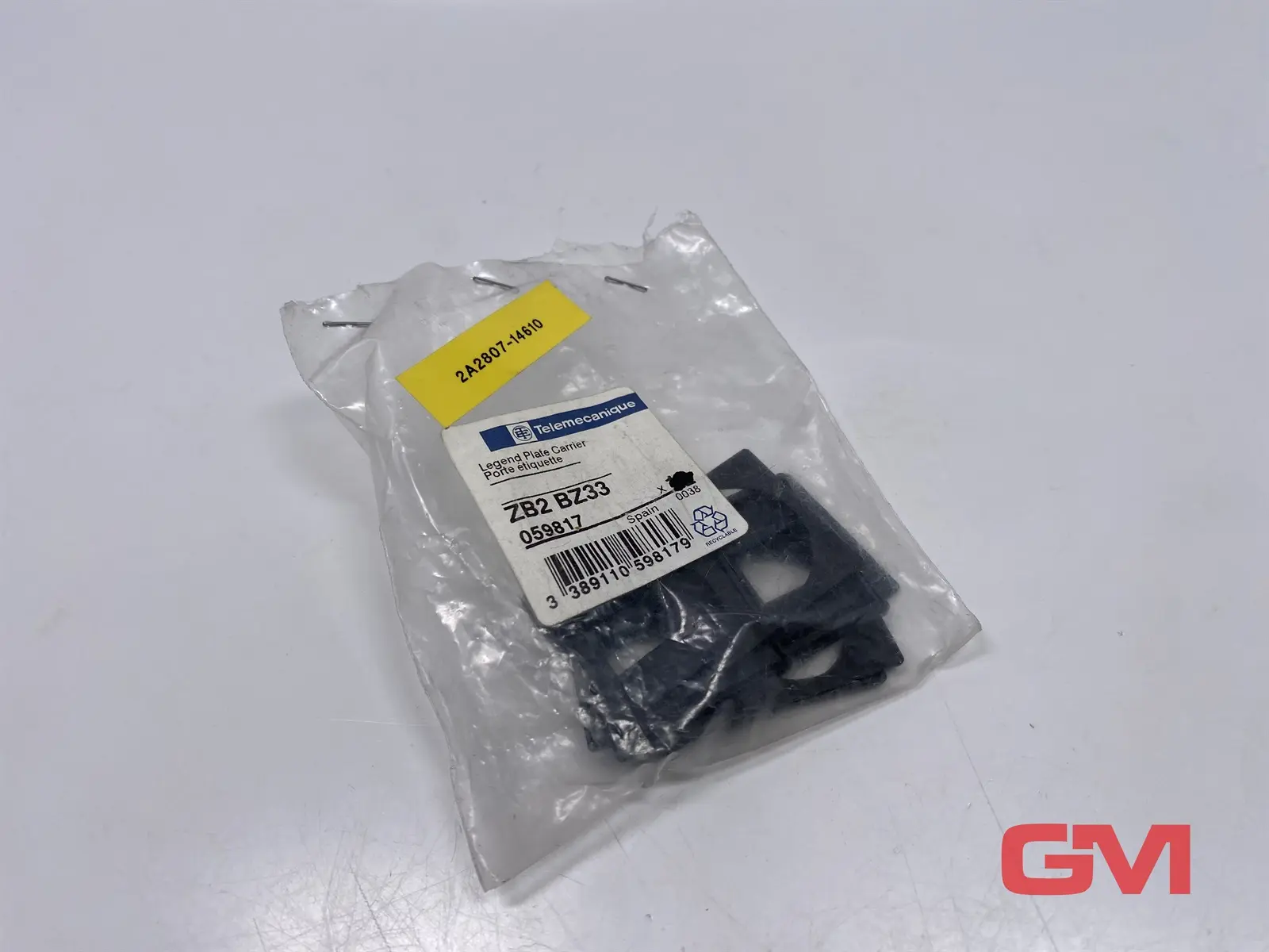 Produktfoto 1 von VE 6x Telemecanique Halterung ZB2BZ33 legend holder 059817 30x50 mm Standard