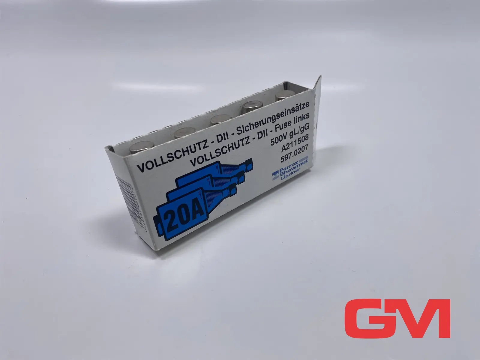 Produktfoto 1 von VE 5x Ferraz Shawmut Lindner Sicherungseinsatz A211508 fuse link 597.0207 20A