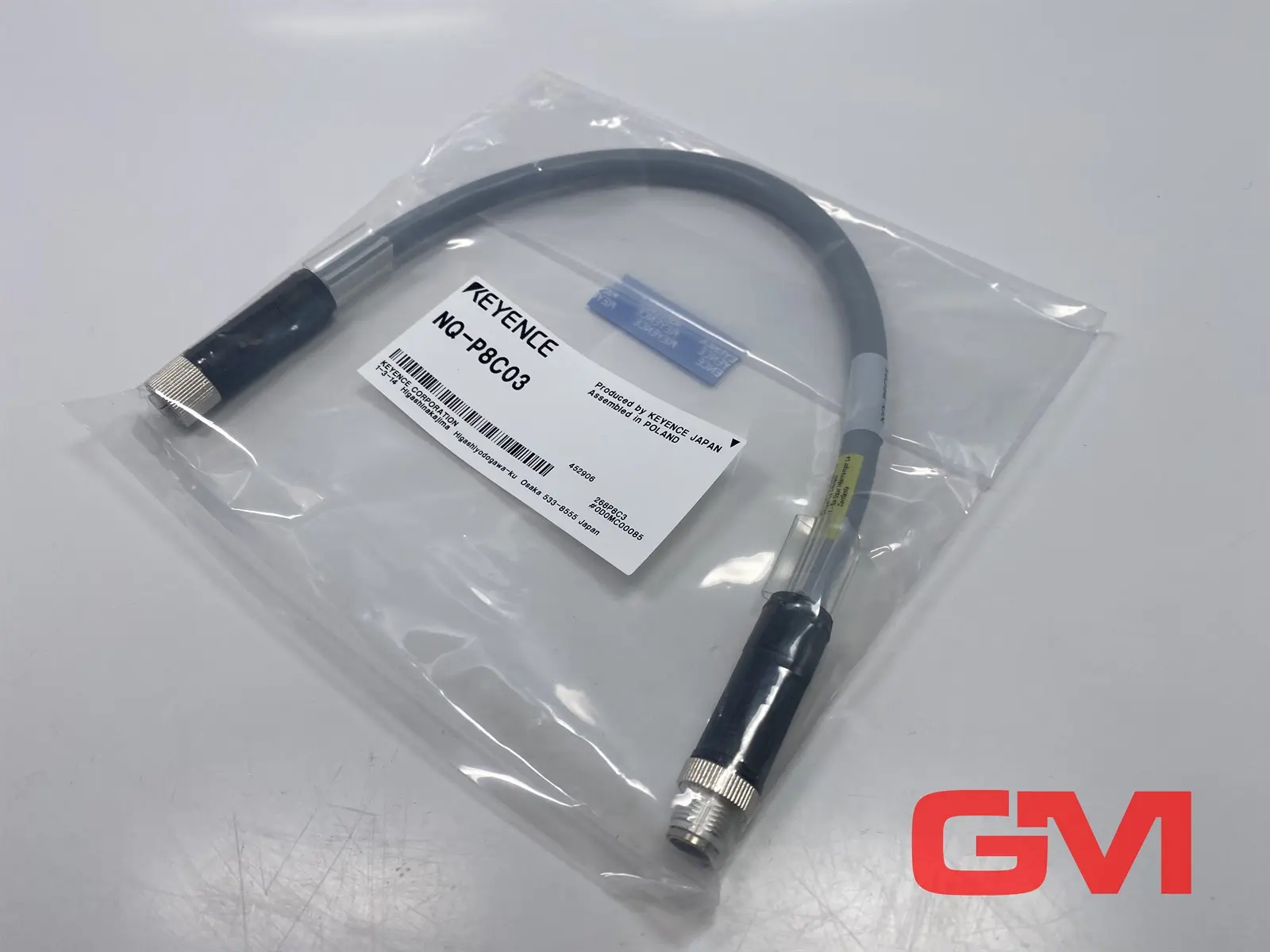 Produktfoto 1 von Keyence Netzkabel NQ-P8C03 power supply cable M12-Buchse M12-Stecker 0,3m