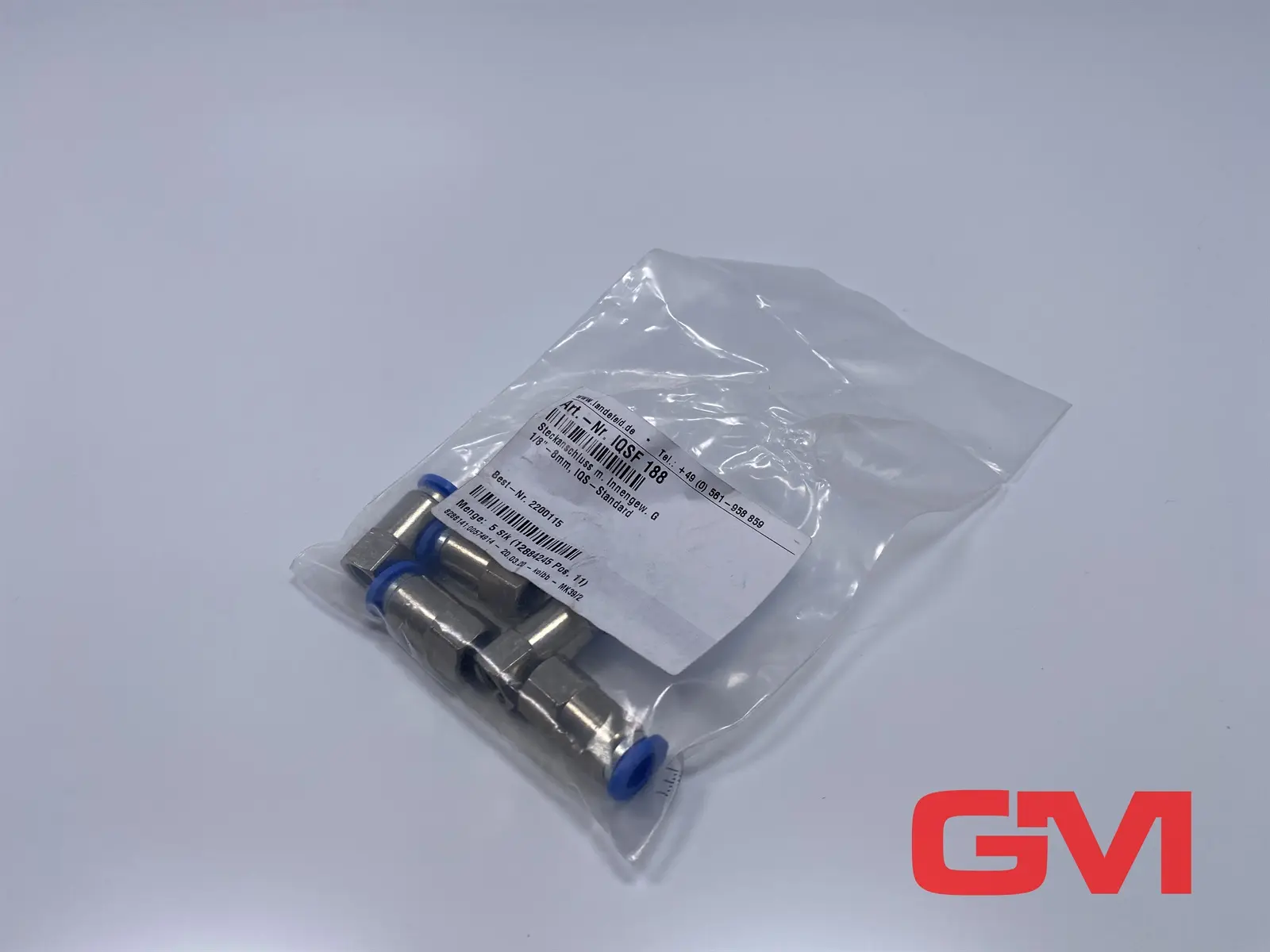 Produktfoto 1 von VPE 5x Landefeld Steckanschluss IQSF 188 push-in fitting Innengewinde 1/8''-8mm