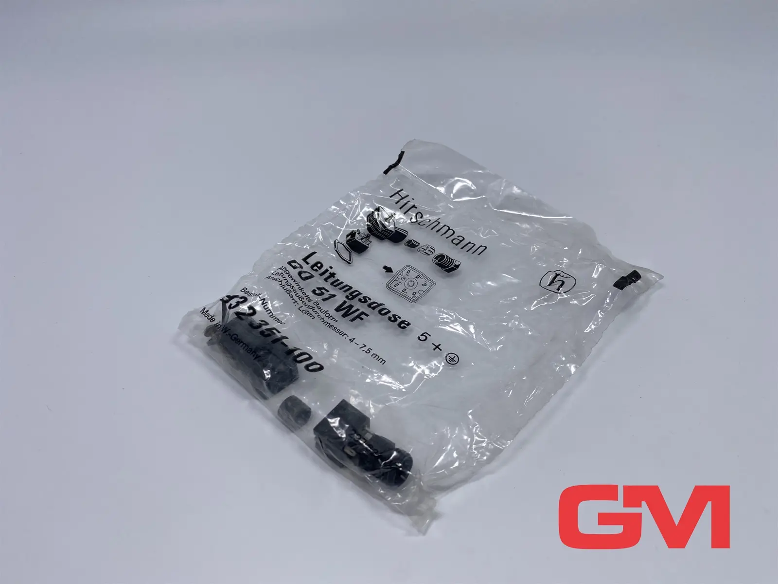 Produktfoto 1 von Hirschman Leitungsdose GO 51 WF cable socket 5Pol+PE 932351-100 Leitung 4-7,5mm