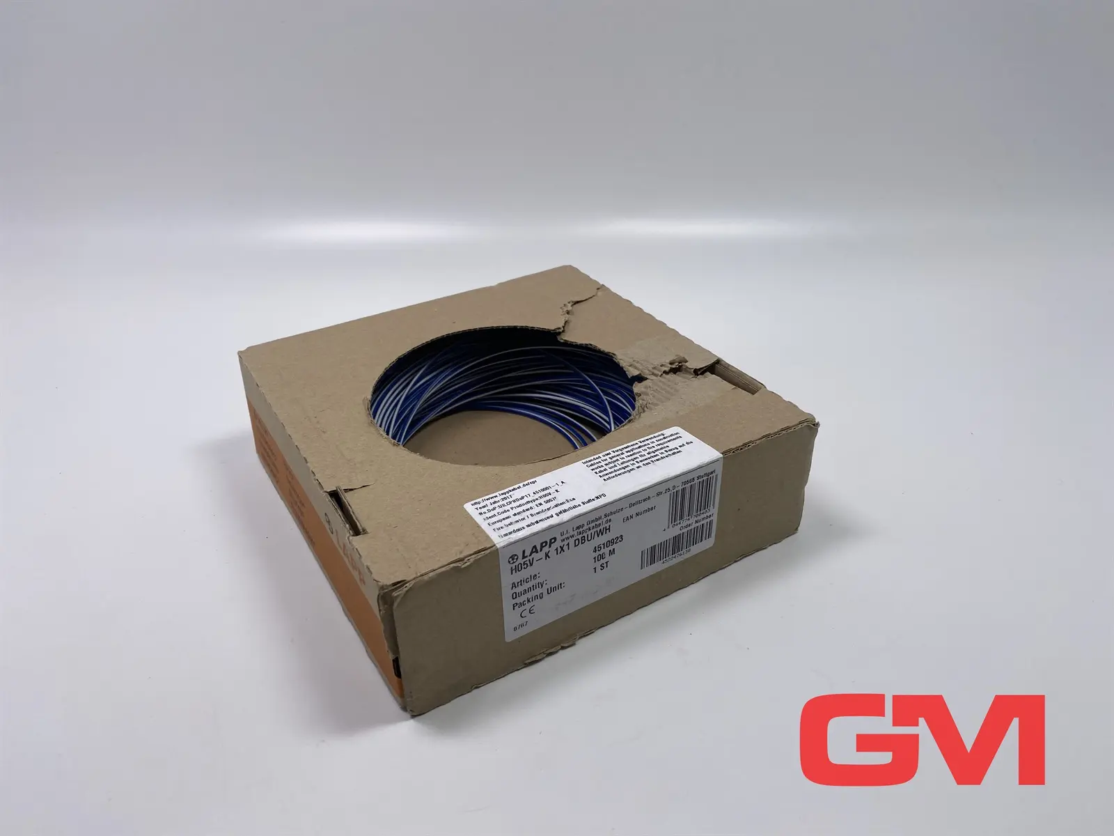 Produktfoto 1 von Lapp Einzelader Kabel 4510923 single core H05V-K 1X1 DBU/WH blau blue ca.50m