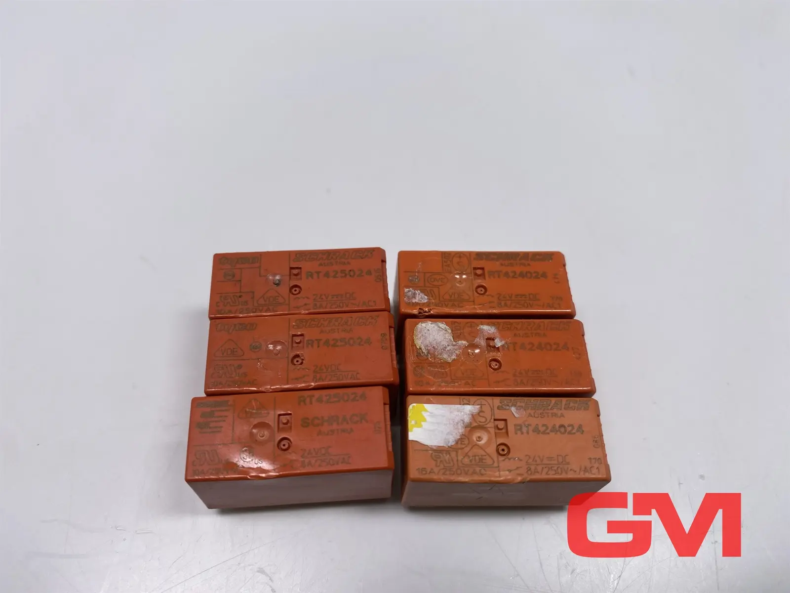 Produktfoto 1 von VE 6x Schrack Steckrelais RT31L024 plug-in relay 16A 250VAC Relais 24VDC