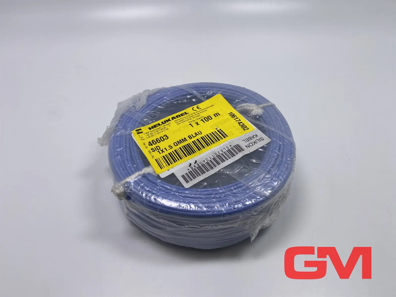 Produktfoto 1 von Helukabel Silicon-Einzeladern SiD 1x1,5qmm blau single core 46603 Länge ca. 90 m